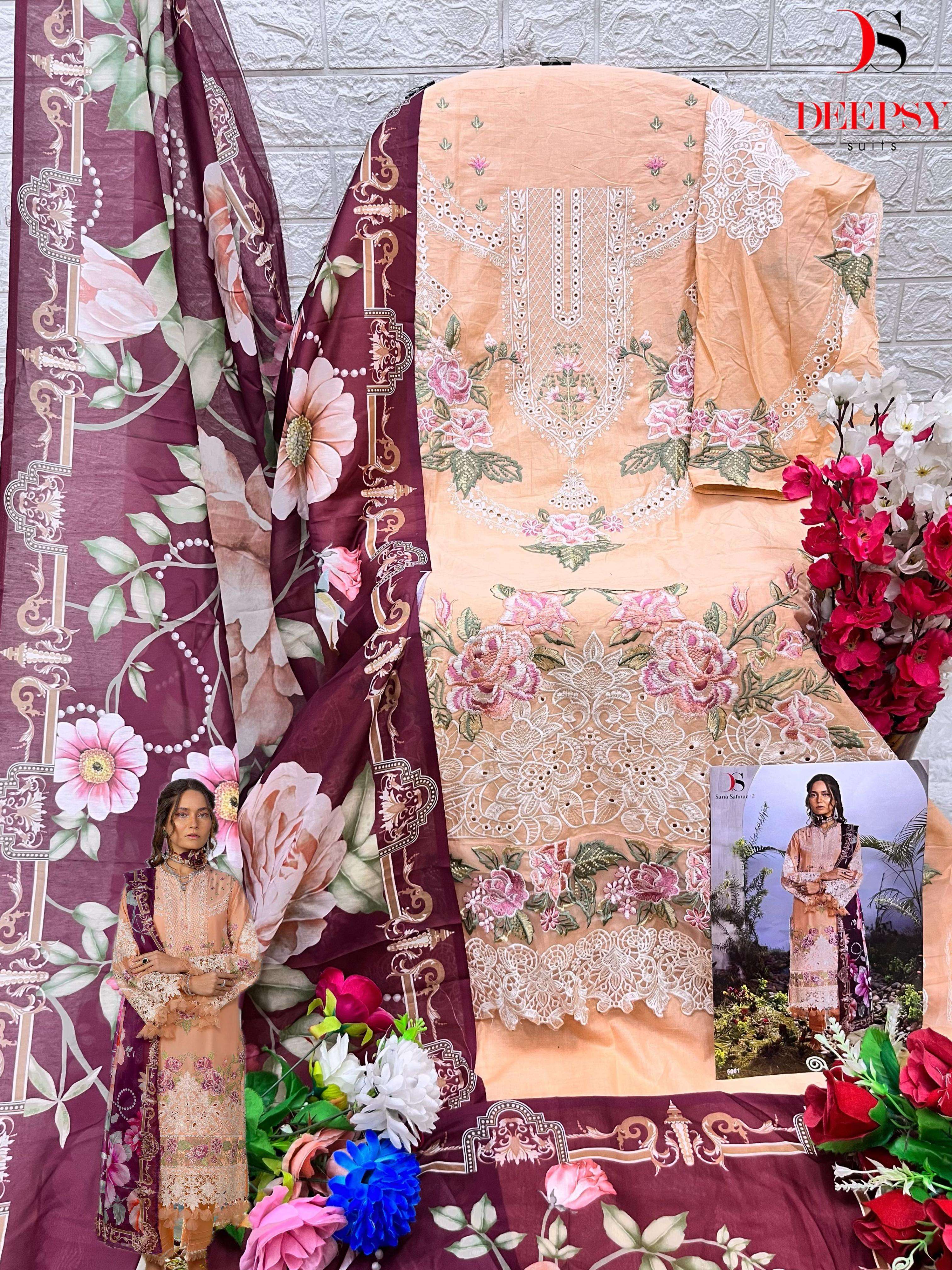 DEEPSY SUITS SANA SAFINAZ LAWN 24 VOL 2 COTTON SALWAR KAMEEZ 