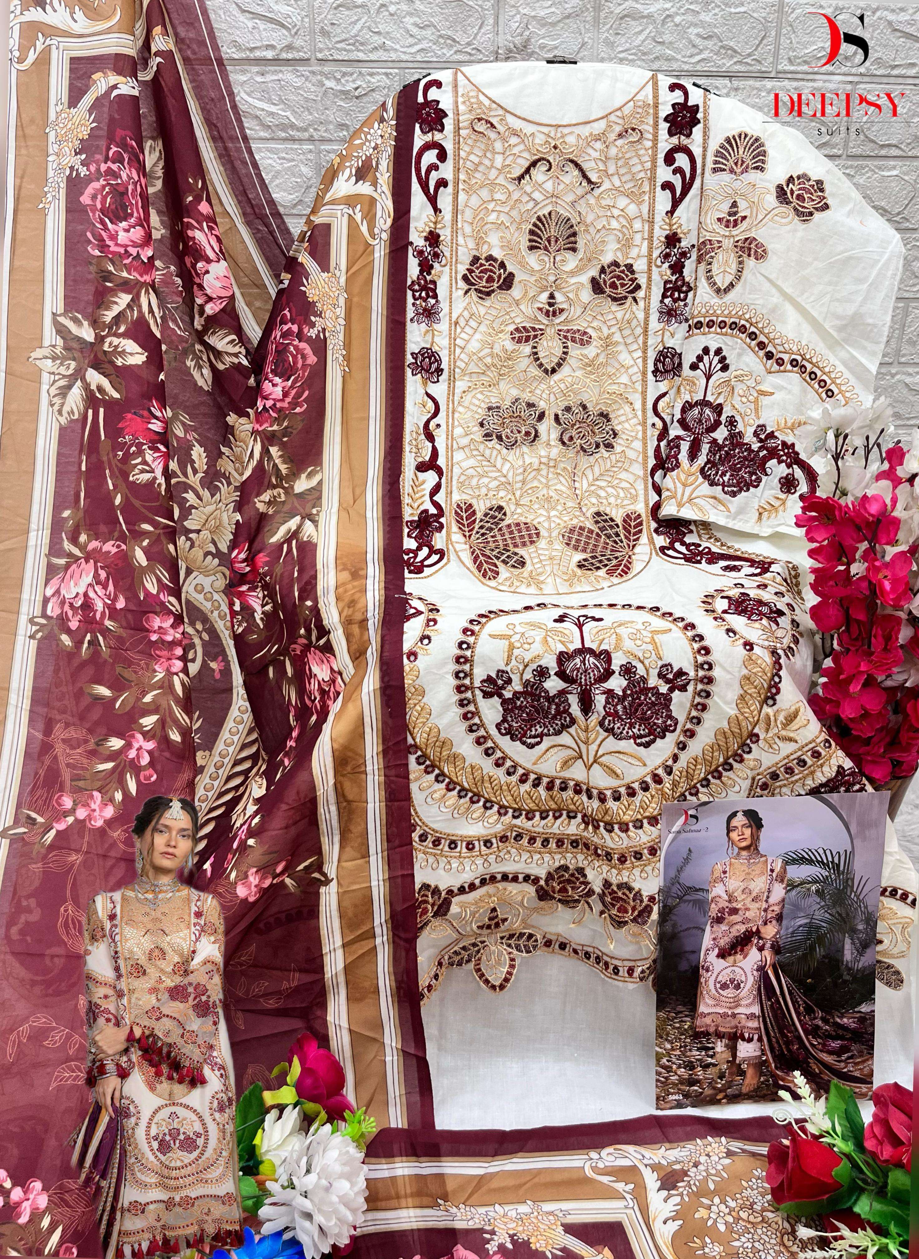 DEEPSY SUITS SANA SAFINAZ LAWN 24 VOL 2 COTTON SALWAR KAMEEZ 