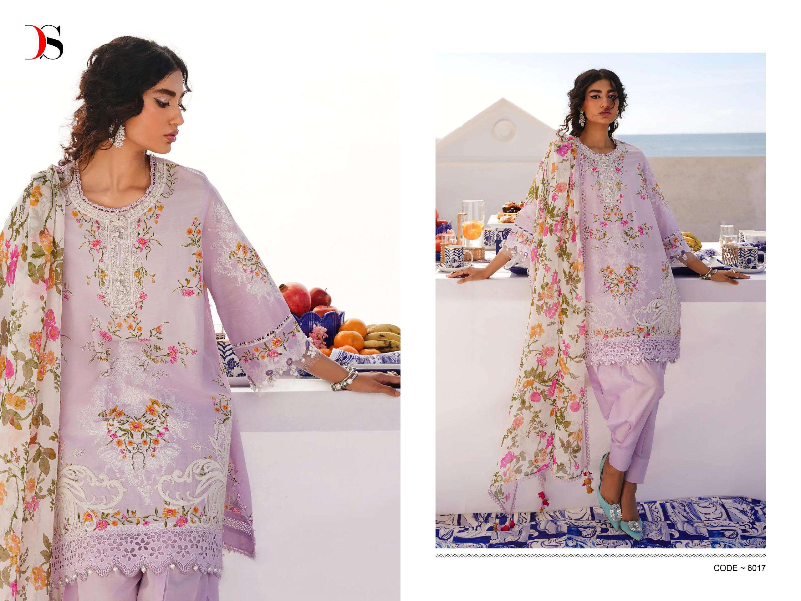 DEEPSY SUITS SANA SAFINAZ MUZLIN 24 COTTON FANCY WORK SUIT
