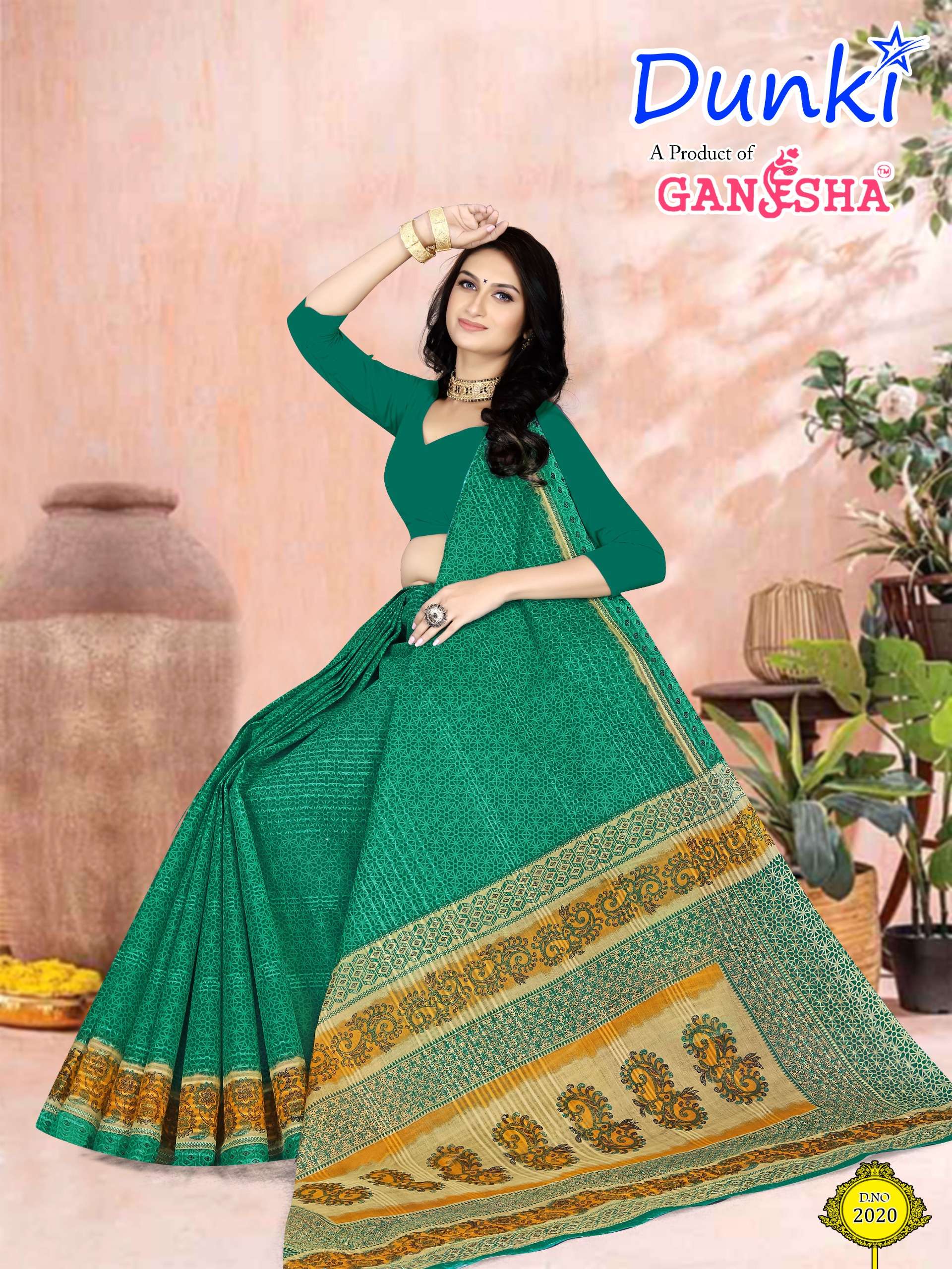 FALAK INTERNATIONAL DUNKI VOL 2 COTTON PRINTED SAREE