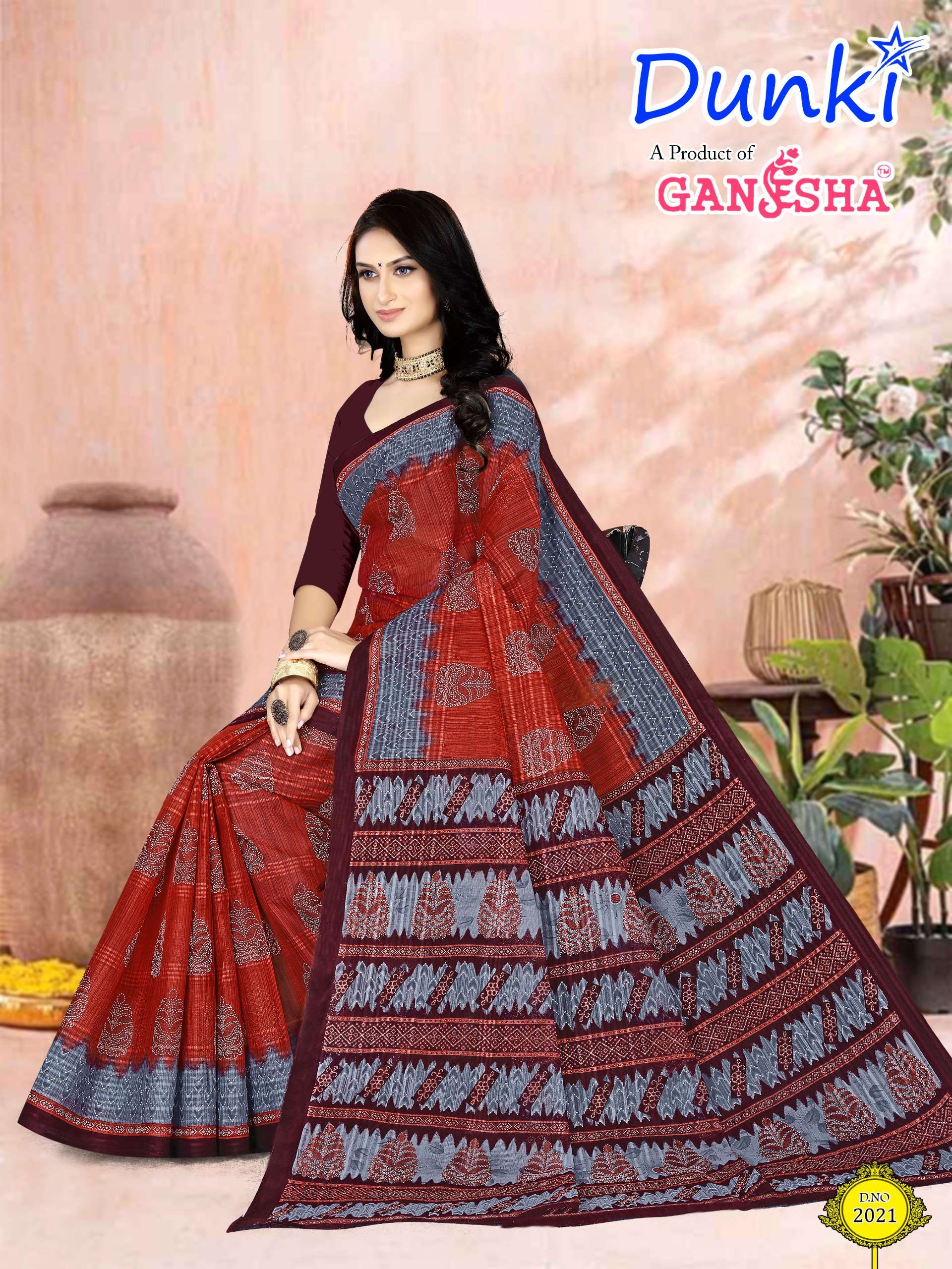FALAK INTERNATIONAL DUNKI VOL 2 COTTON PRINTED SAREE