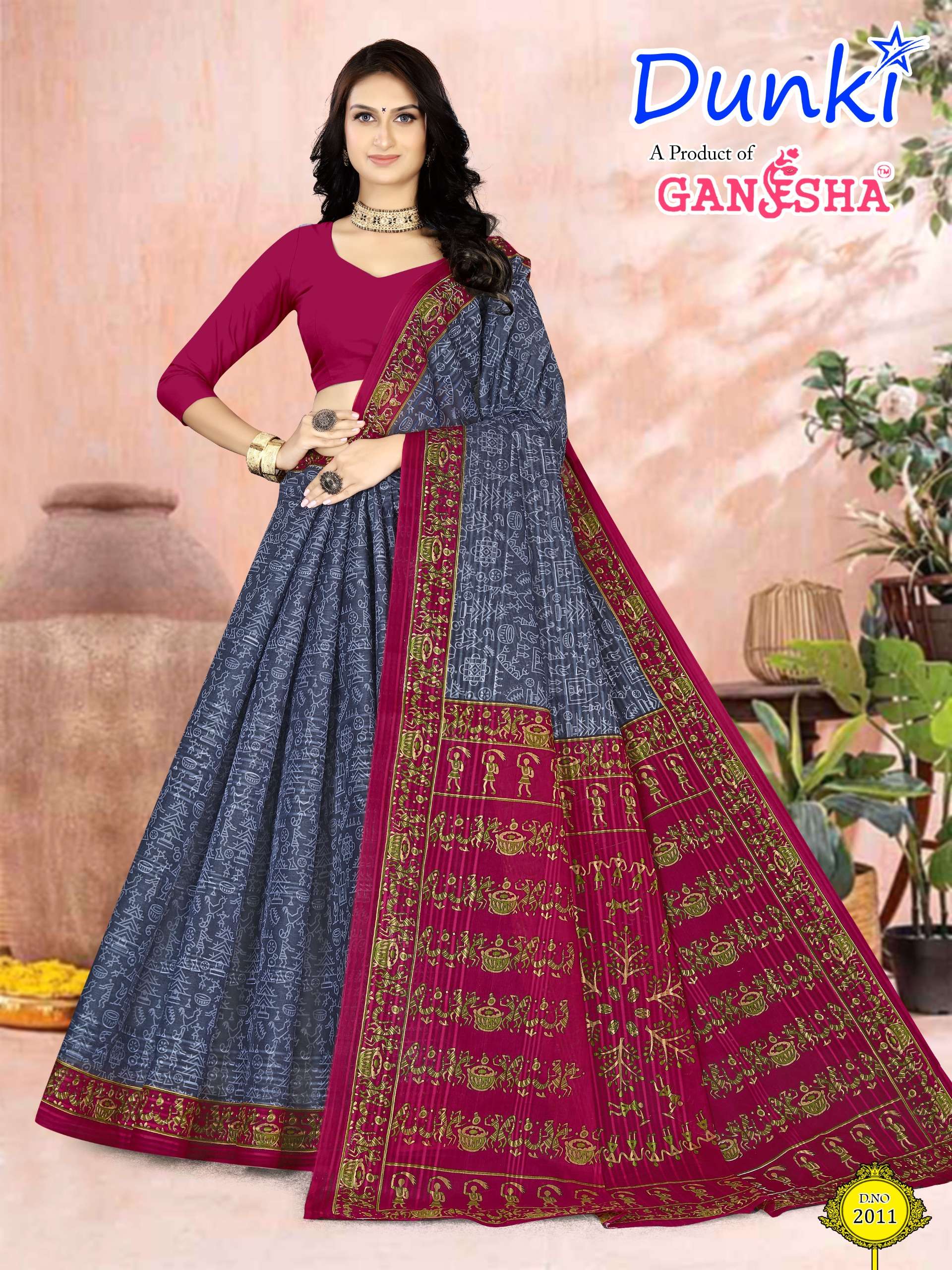 FALAK INTERNATIONAL DUNKI VOL 2 COTTON PRINTED SAREE