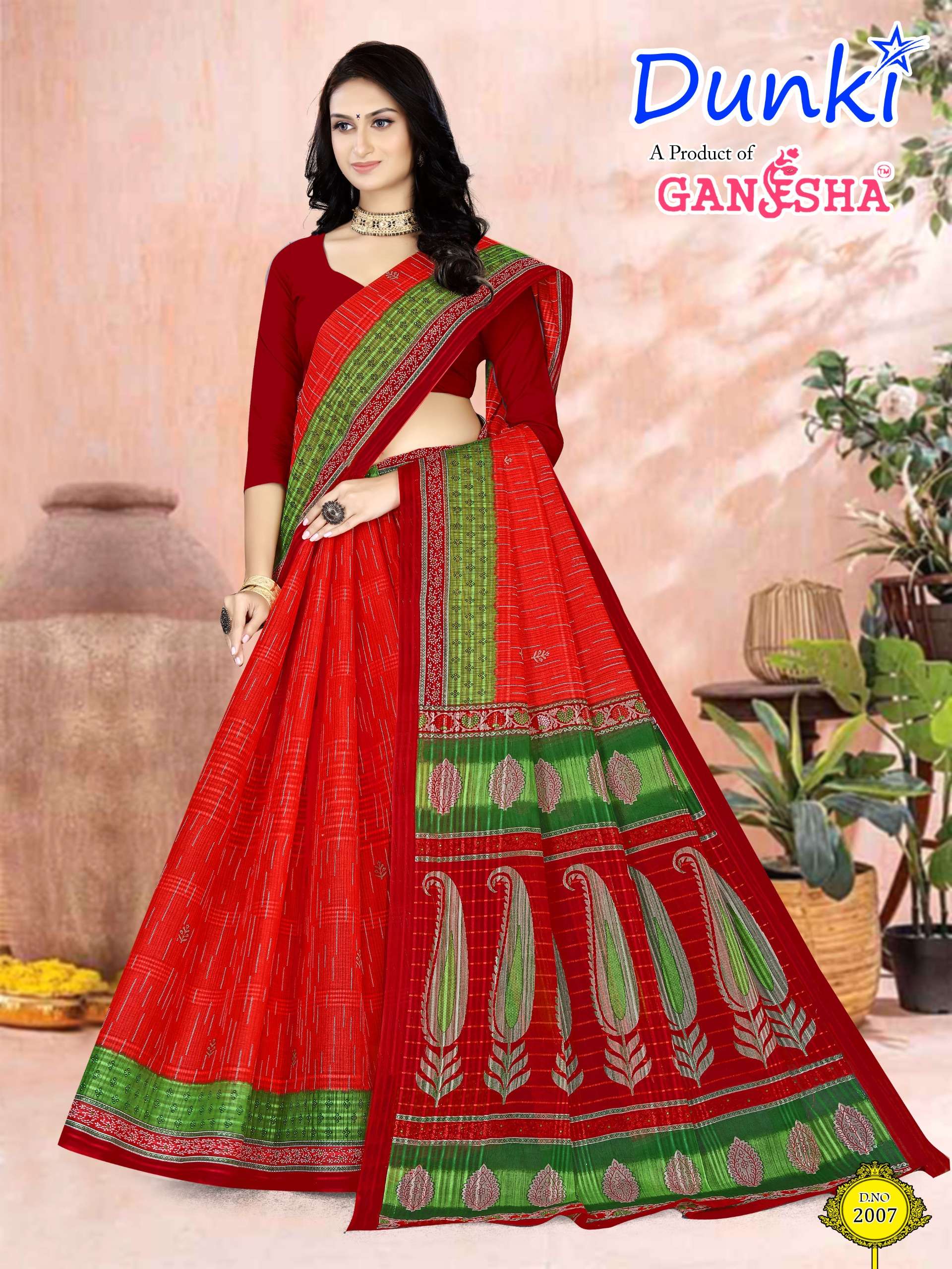FALAK INTERNATIONAL DUNKI VOL 2 COTTON PRINTED SAREE