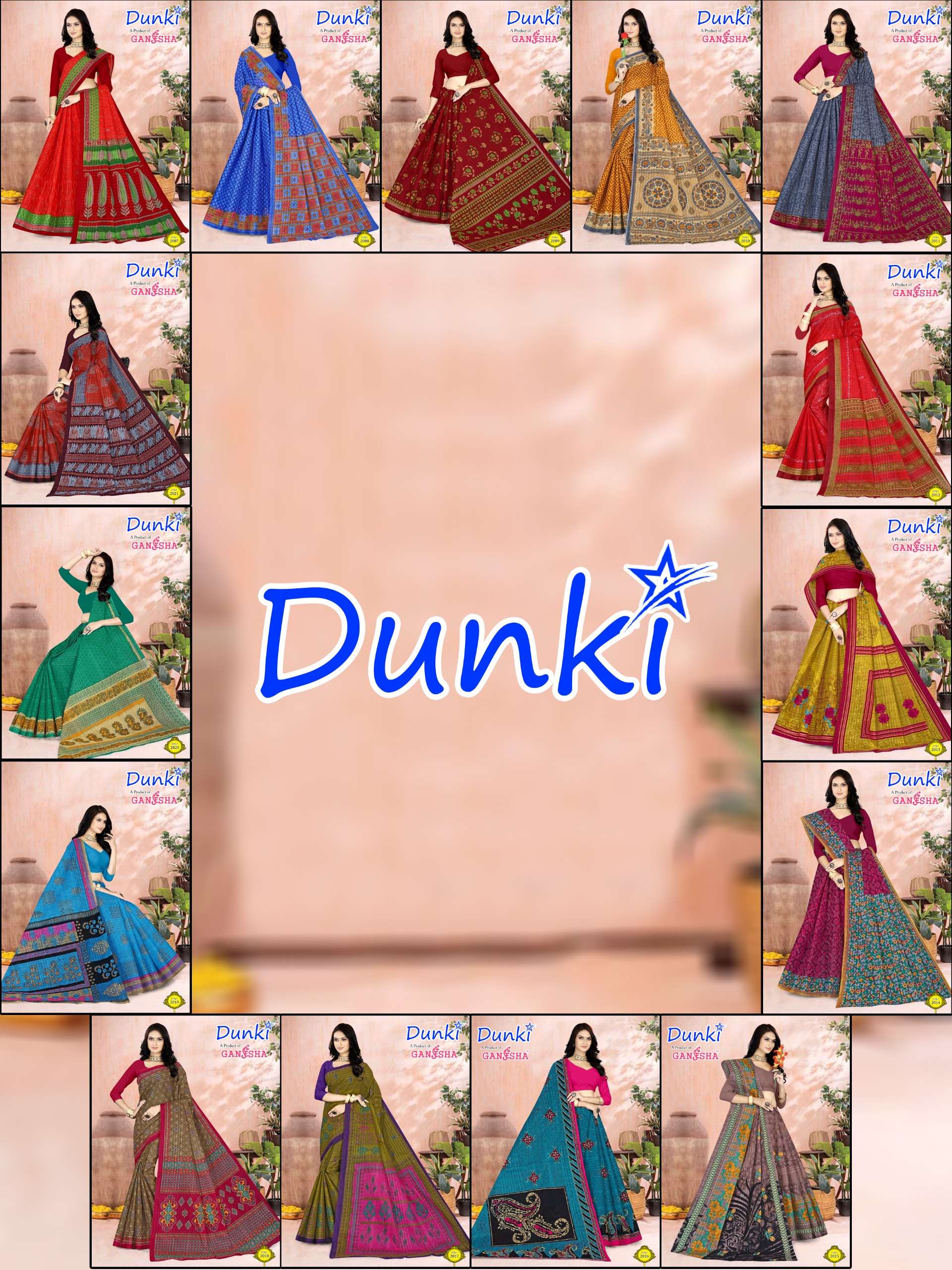 FALAK INTERNATIONAL DUNKI VOL 2 COTTON PRINTED SAREE