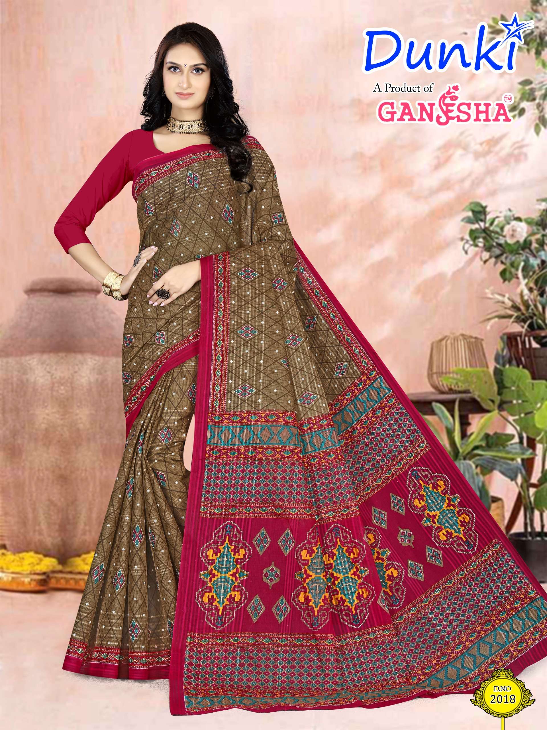FALAK INTERNATIONAL DUNKI VOL 2 COTTON PRINTED SAREE
