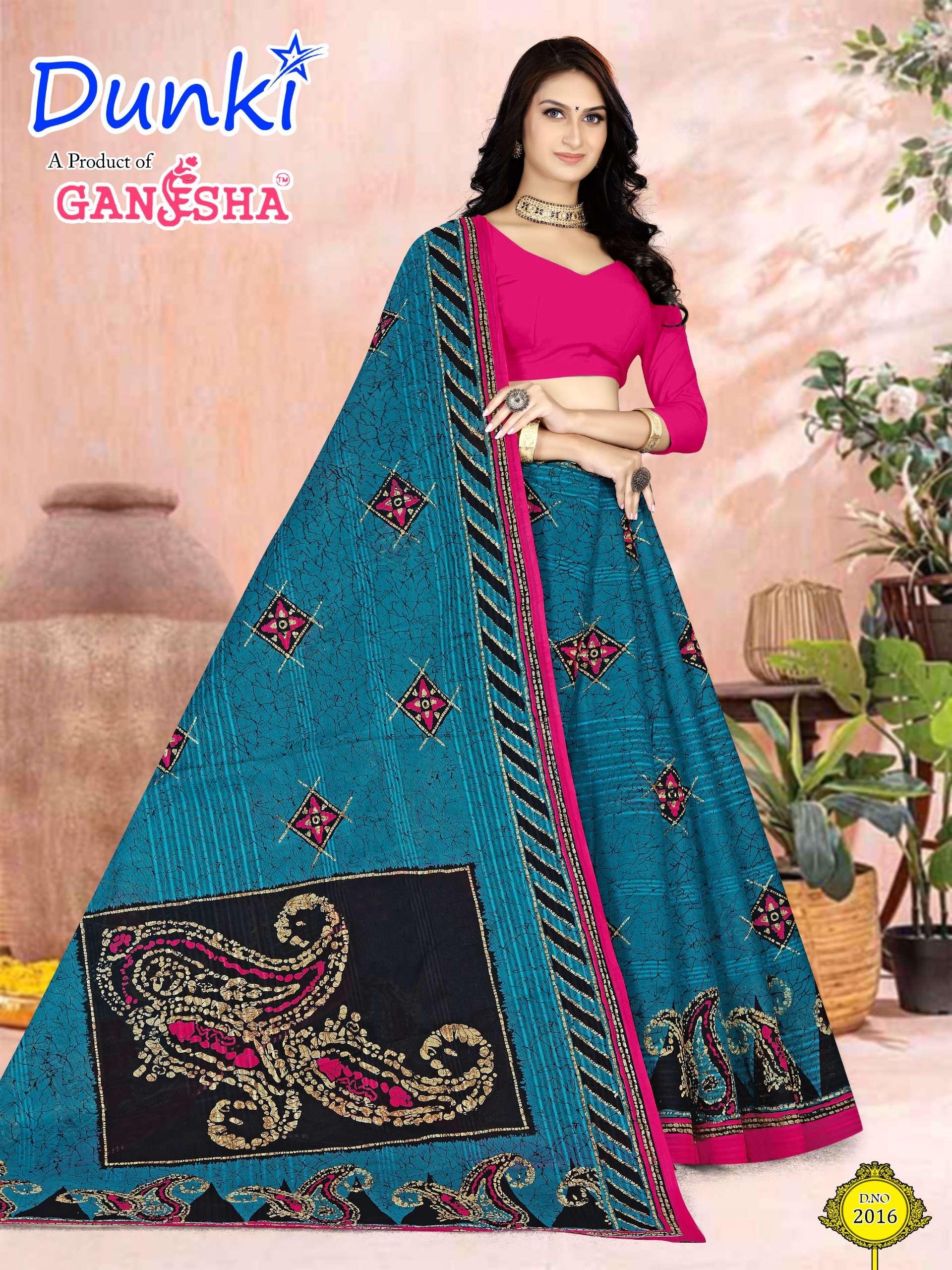 FALAK INTERNATIONAL DUNKI VOL 2 COTTON PRINTED SAREE