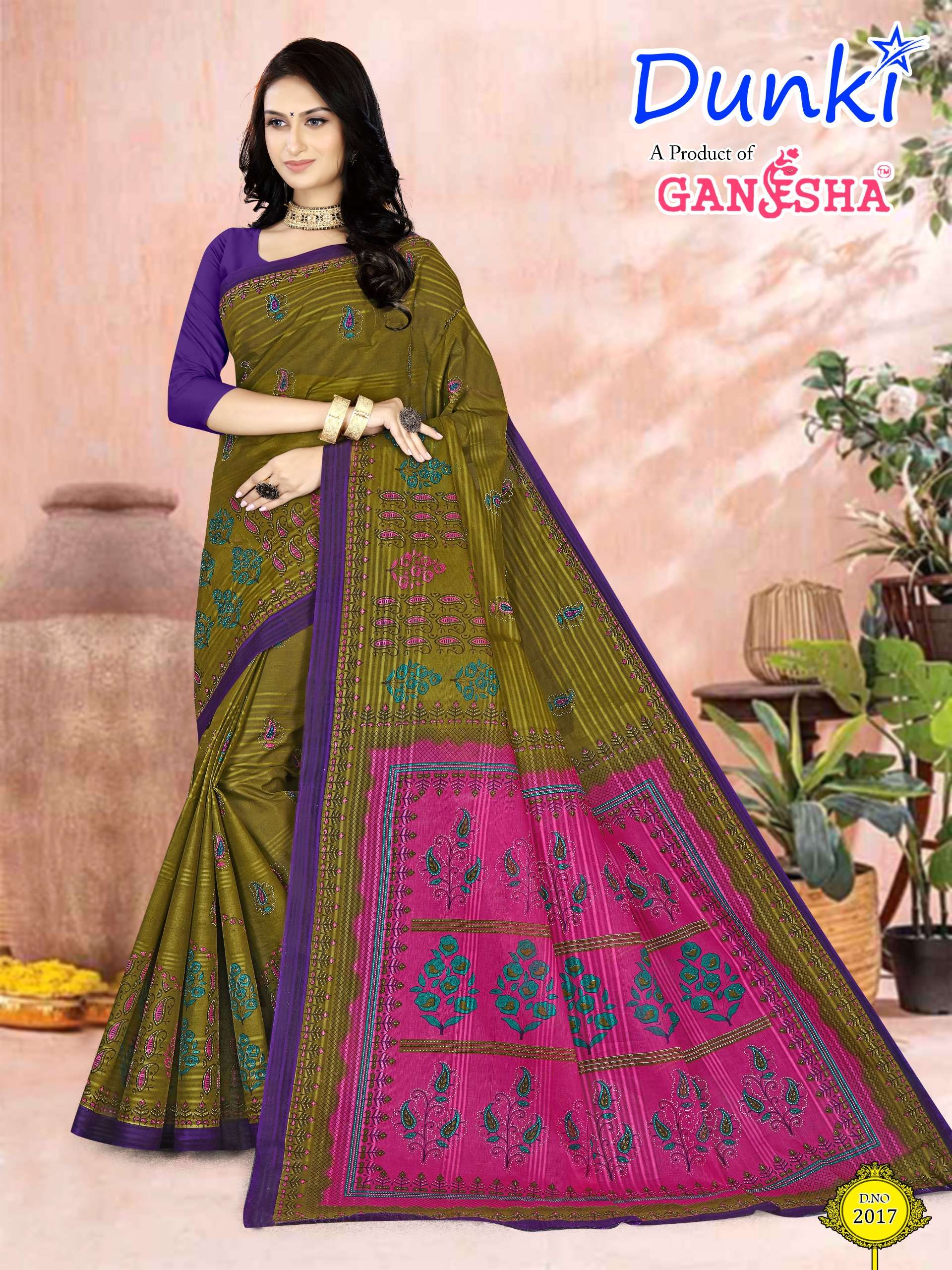 FALAK INTERNATIONAL DUNKI VOL 2 COTTON PRINTED SAREE