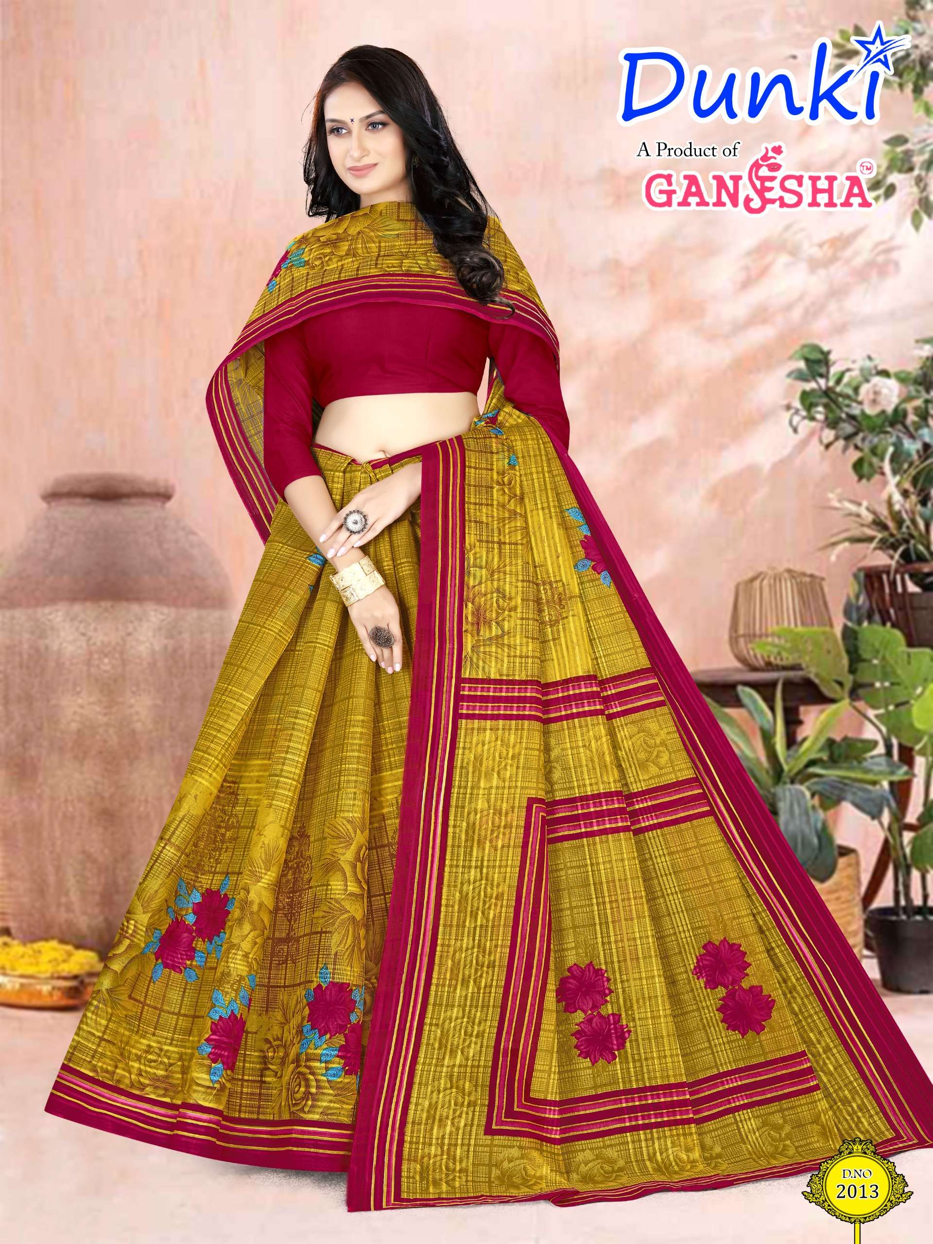 FALAK INTERNATIONAL DUNKI VOL 2 COTTON PRINTED SAREE