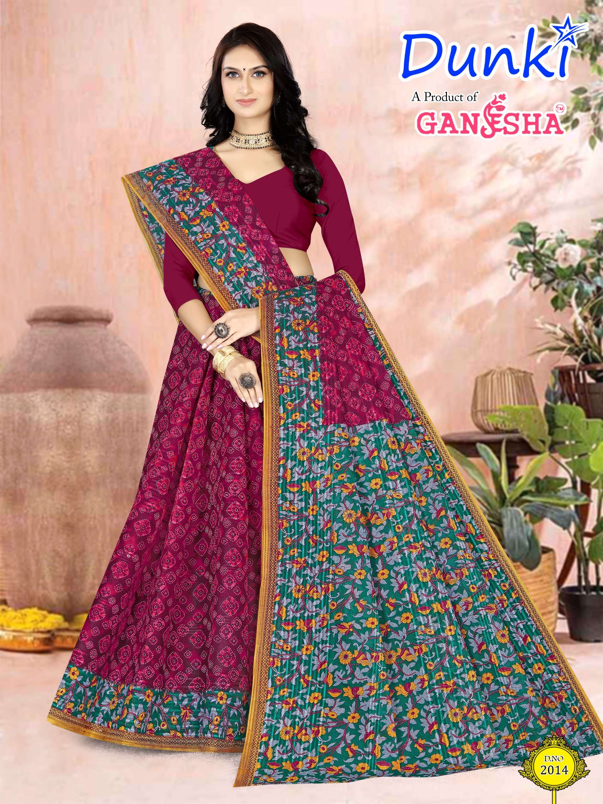 FALAK INTERNATIONAL DUNKI VOL 2 COTTON PRINTED SAREE