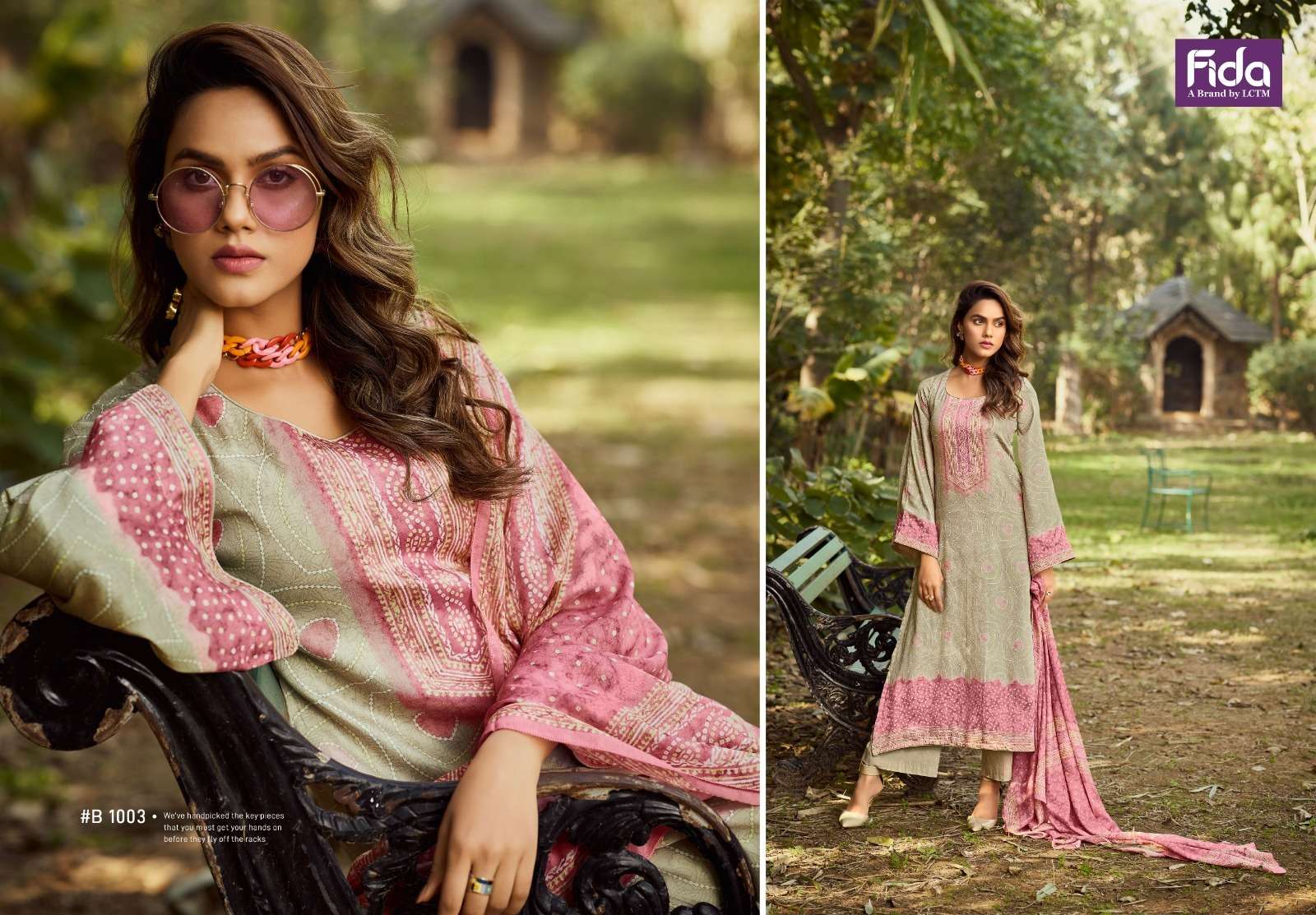 FIDA BANDHANI SATIN COTTON DIGITAL PRINT SUIT