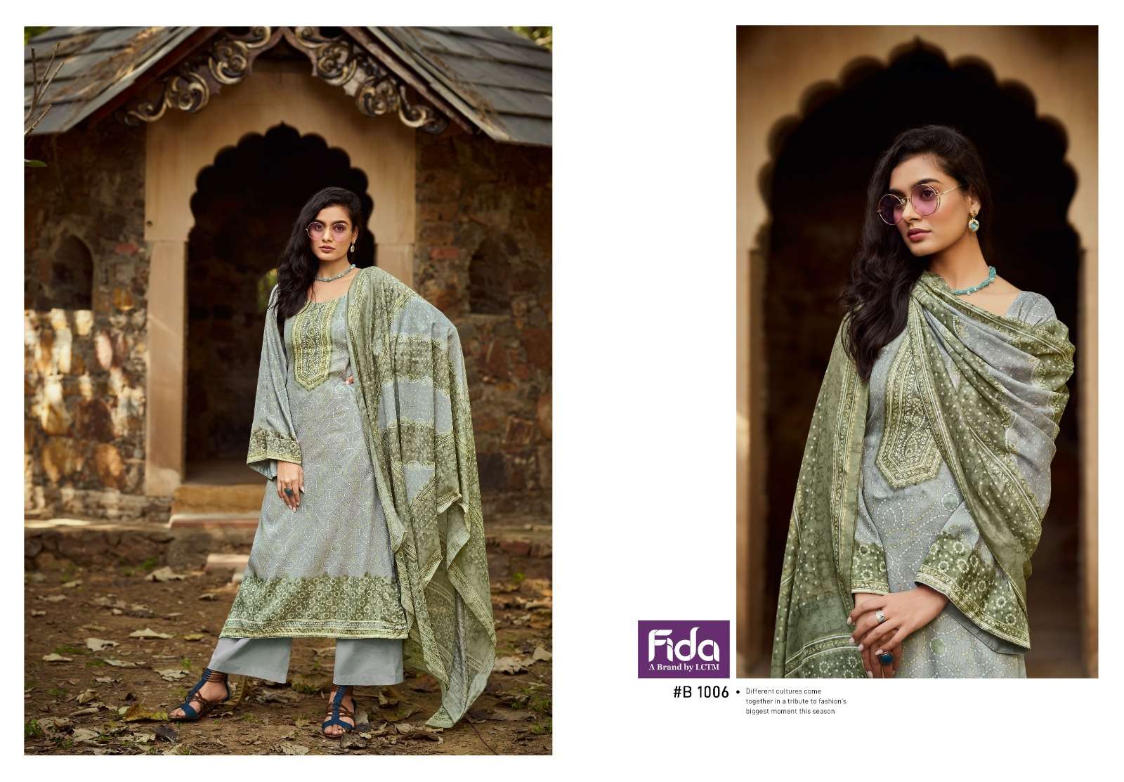 FIDA BANDHANI SATIN COTTON DIGITAL PRINT SUIT