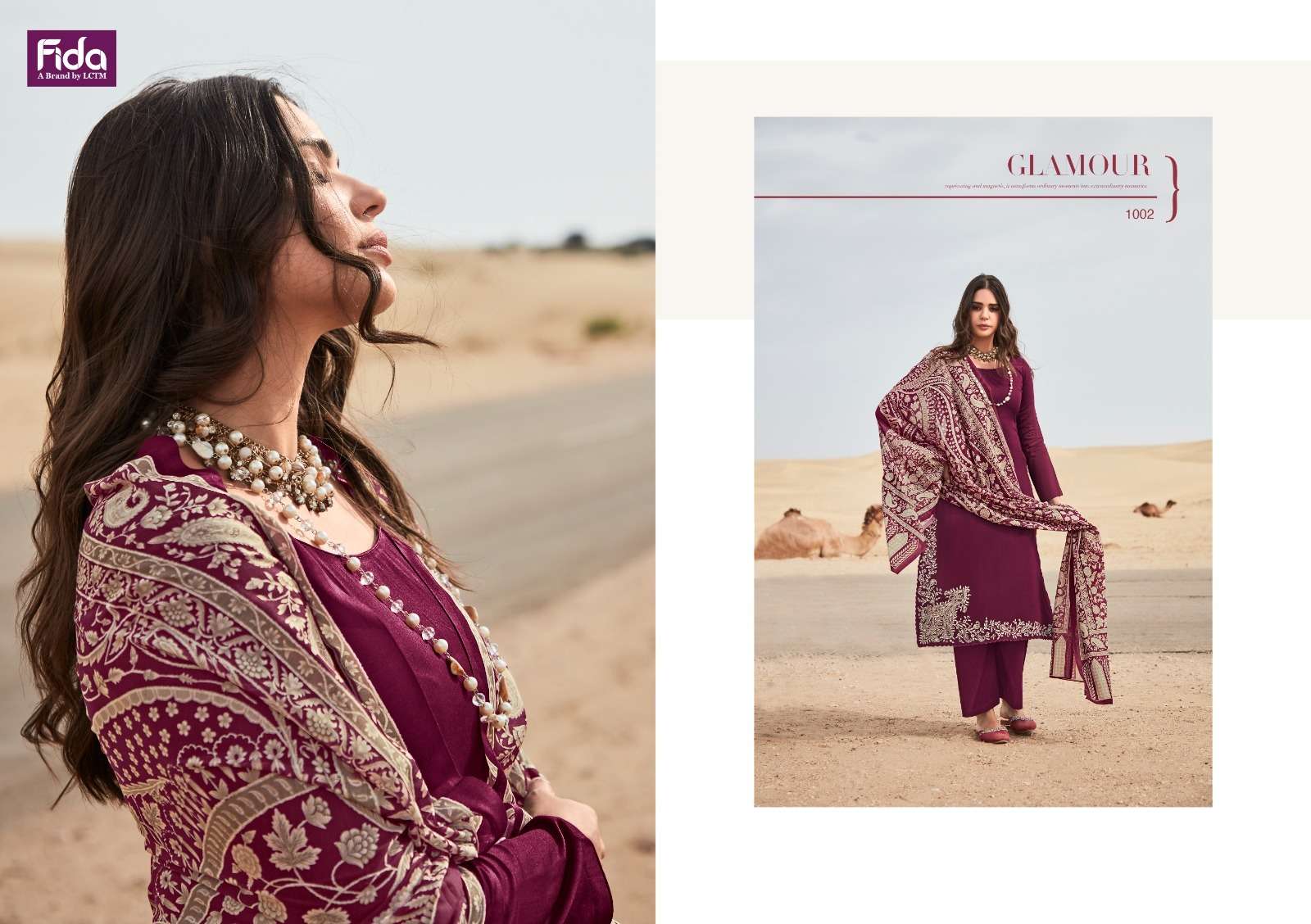 FIDA TAKSH SATIN COTTON EMBROIDERY WORK SUIT