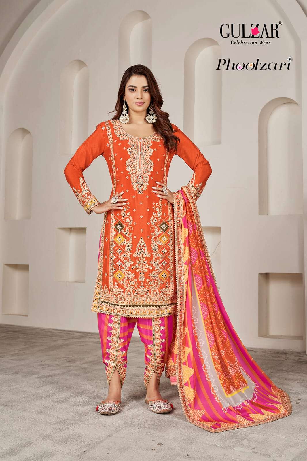 GULZAR PHOOLZARI HEAVY DESIGNER READY MADE SUIT