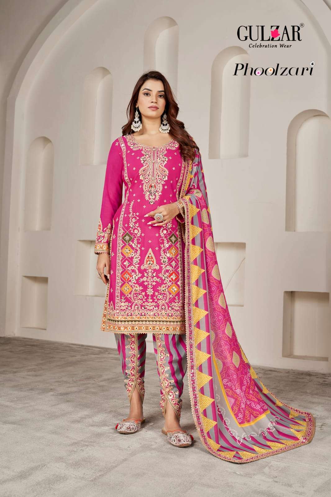 GULZAR PHOOLZARI HEAVY DESIGNER READY MADE SUIT