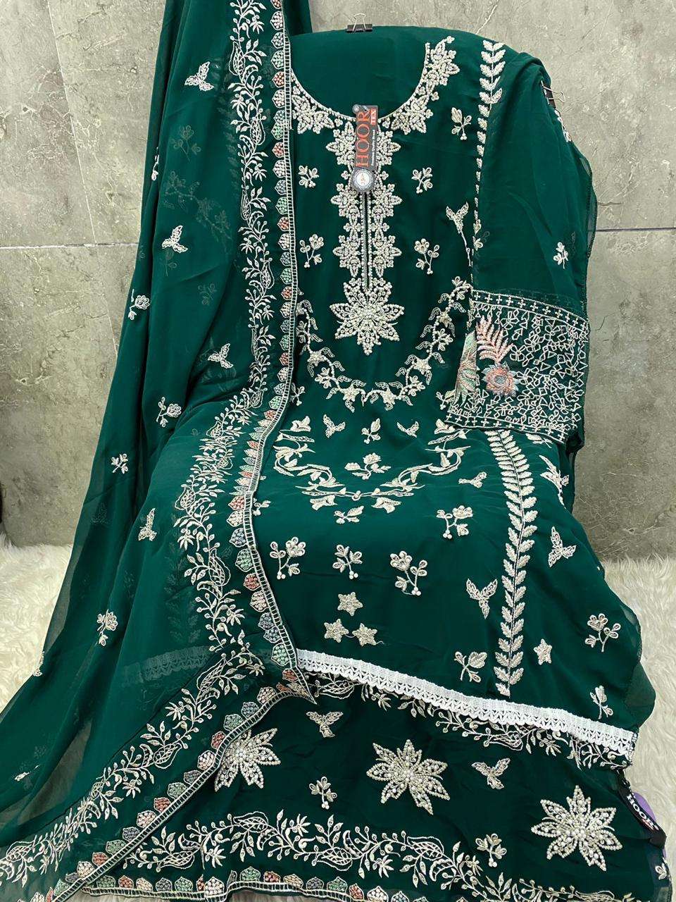 HOOR TEX H 249 GEORGETTE EMBROIDERY DESIGNER SUIT