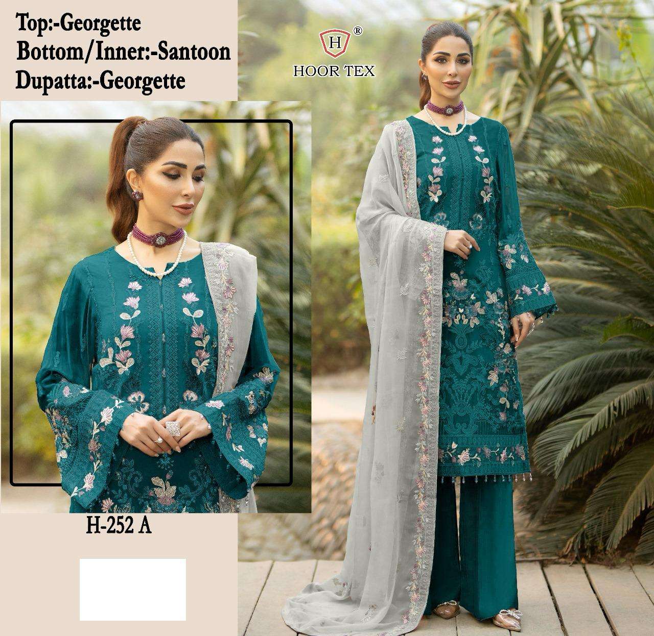 HOOR TEX H 252 GEORGETTE FANCY DESIGNER SUIT
