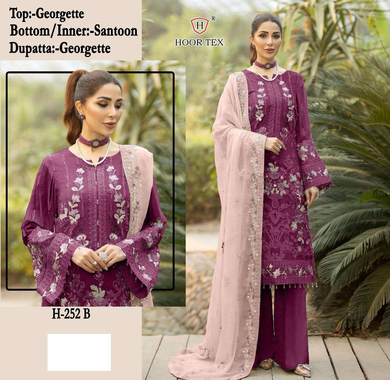 HOOR TEX H 252 GEORGETTE FANCY DESIGNER SUIT