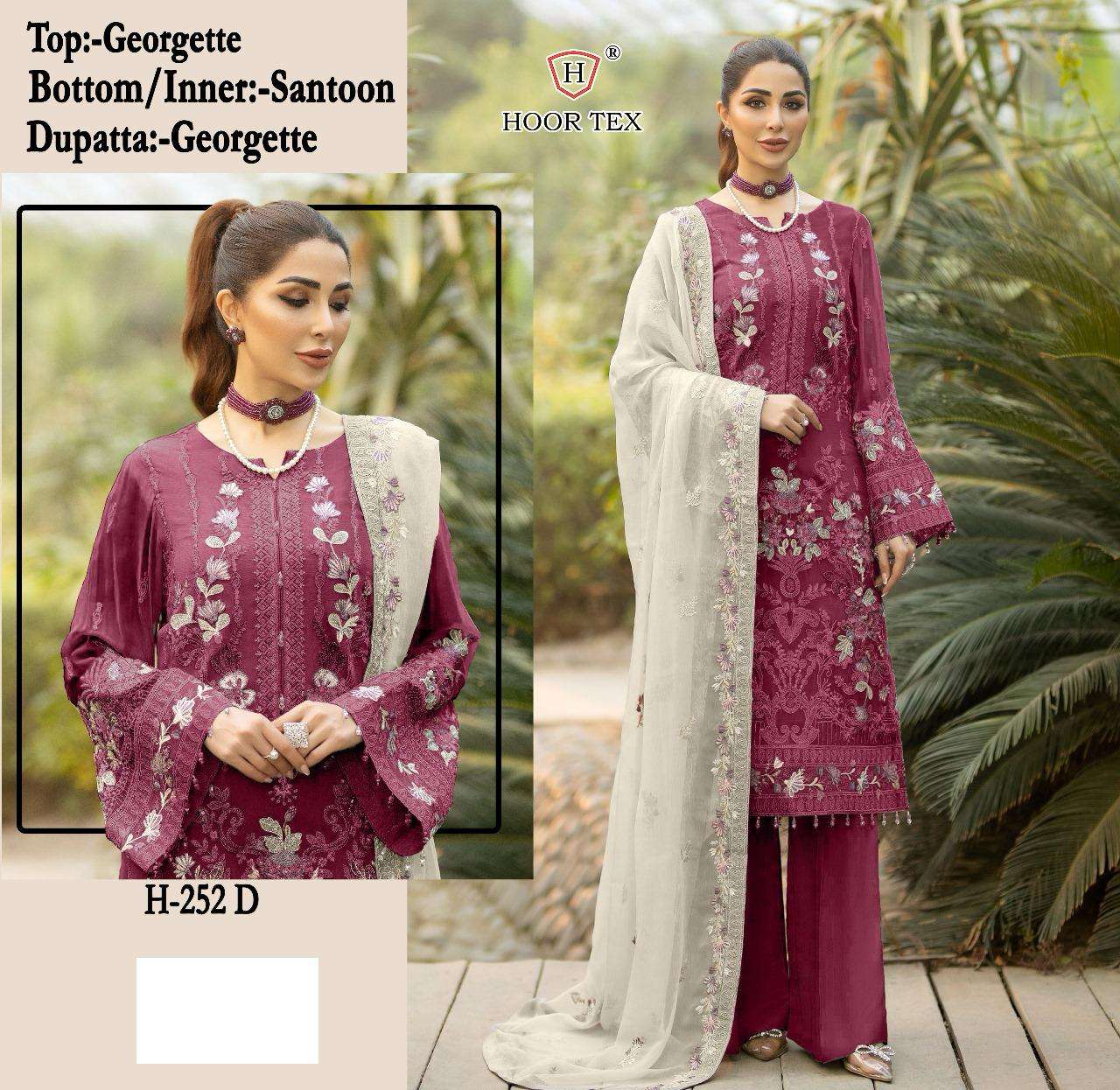 HOOR TEX H 252 GEORGETTE FANCY DESIGNER SUIT