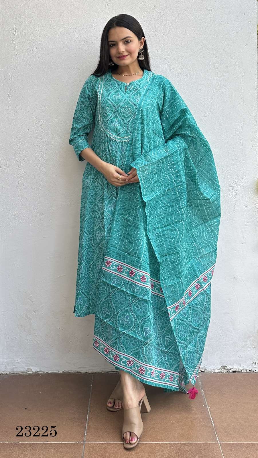 INDIRA 23226 COTTON PRINTS FANCY KURTI COMBO SET