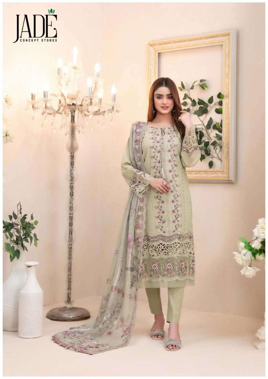 JADE CHEVRON EXCLUSIVE HEAVY COTTON VOL 6 LAWN COTTON SUIT