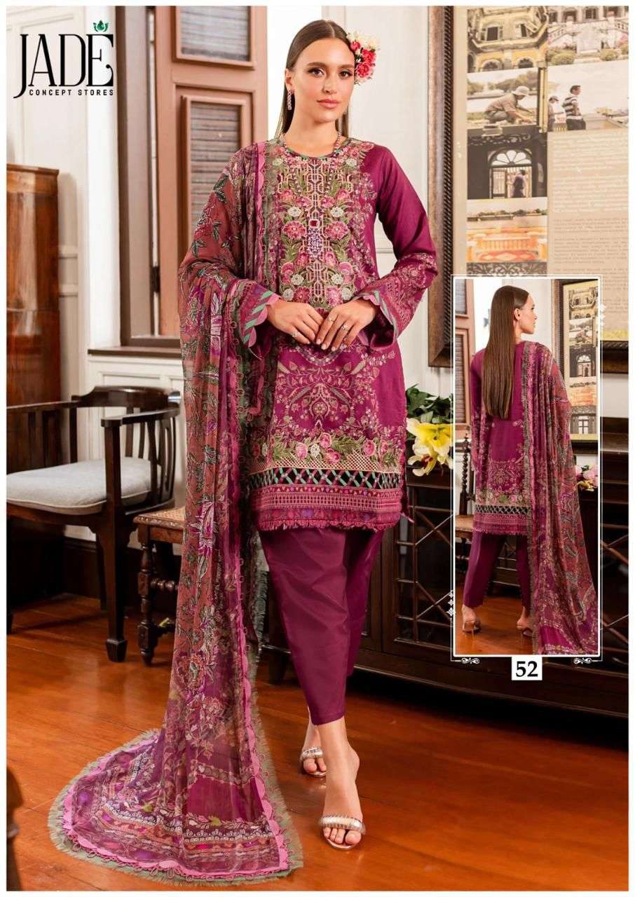 JADE CHEVRON EXCLUSIVE HEAVY COTTON VOL 6 LAWN COTTON SUIT