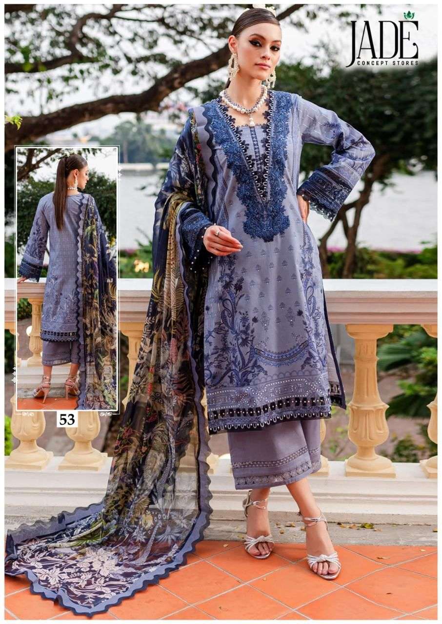JADE CHEVRON EXCLUSIVE HEAVY COTTON VOL 6 LAWN COTTON SUIT