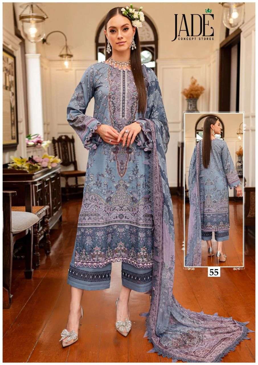 JADE CHEVRON EXCLUSIVE HEAVY COTTON VOL 6 LAWN COTTON SUIT