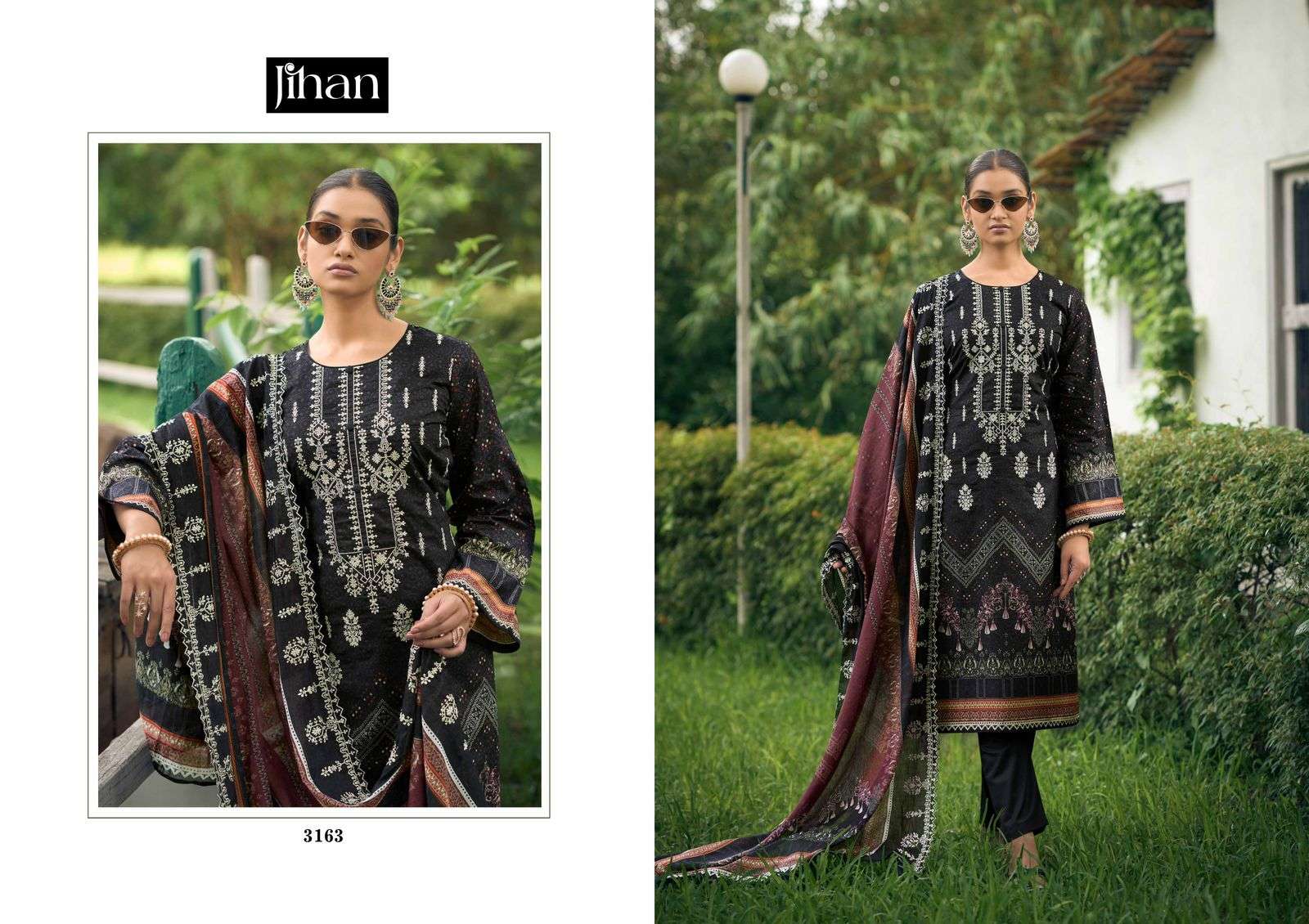 JIHAN BIN SAEED REMIX LAWN COTTON EMBROIDERY WORK SUIT