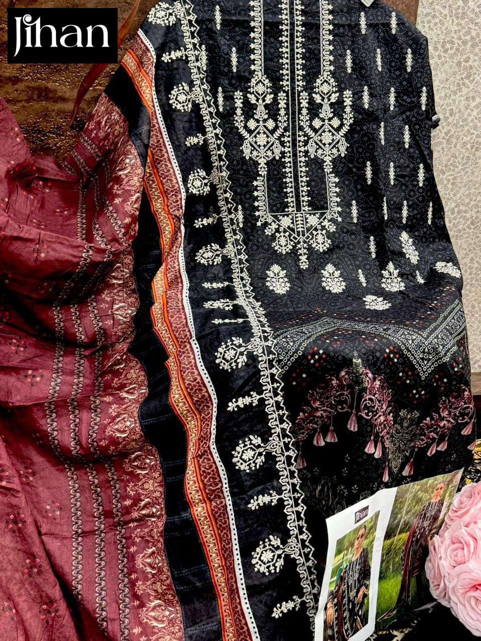 JIHAN BIN SAEED REMIX LAWN COTTON EMBROIDERY WORK SUIT