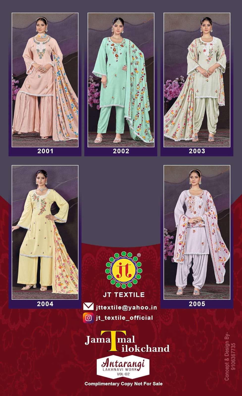 JT ANTARANGI VOL 2 RAYON FANCY WORK SUIT