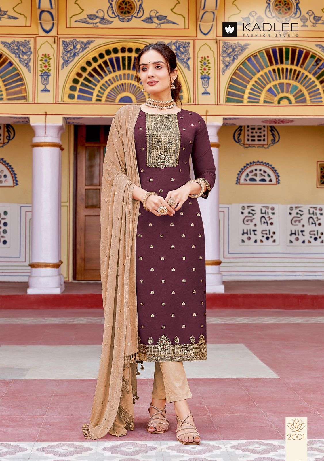 KADLEE FASHION VIRASAT MUSLIN JACQUARD SUIT