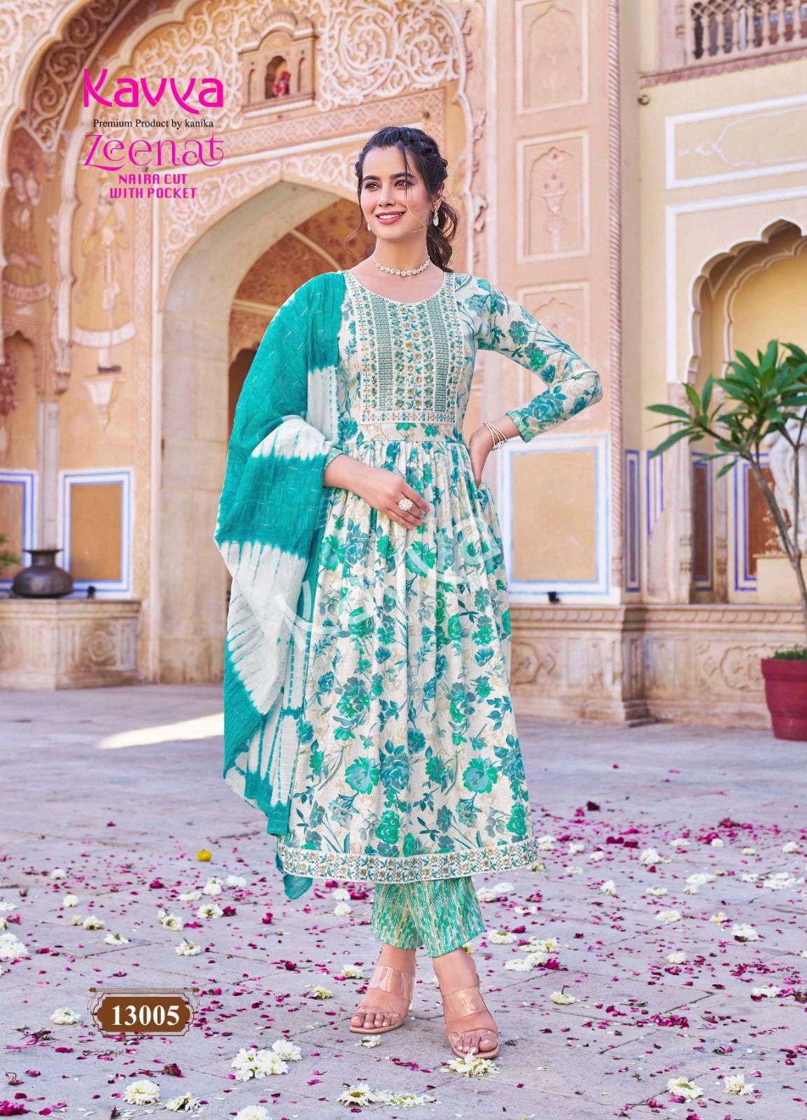 KAVYA ZEENAT VOL 13 NAIRA CUT STYLE KURTI COMBO SET 