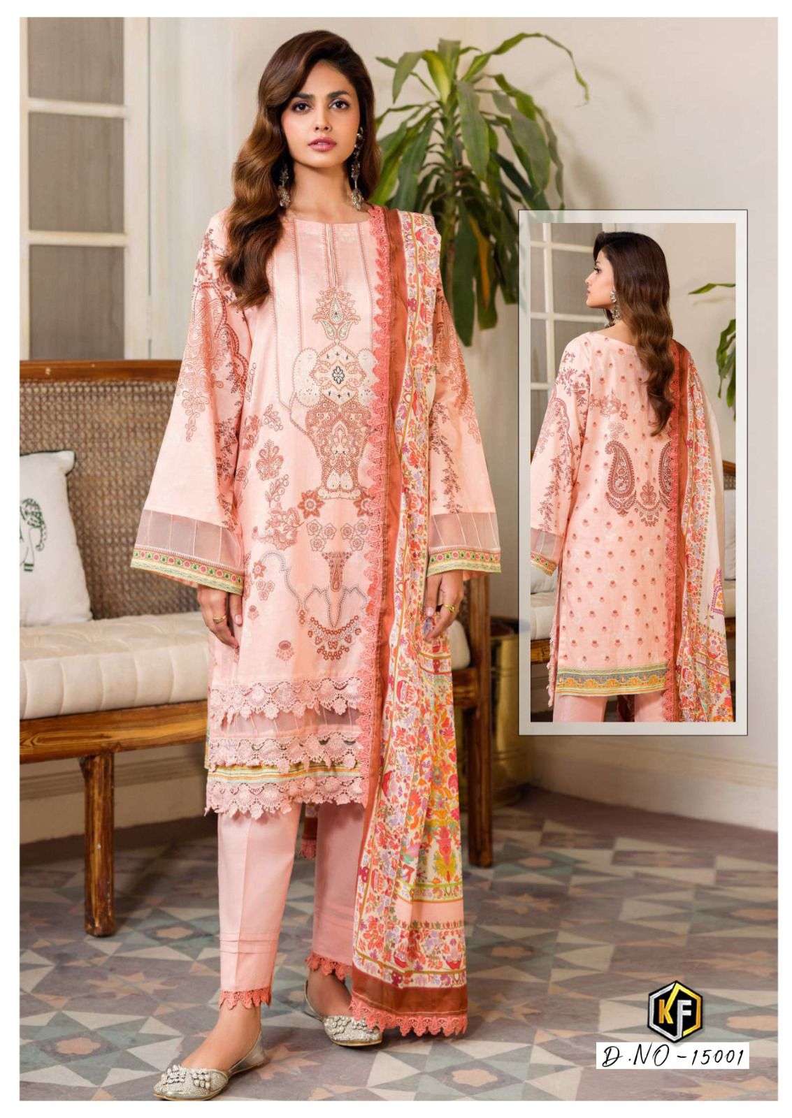 KEVAL FAB CHARIZMA VOL 15 COTTON DIGITAL PRINT SUIT