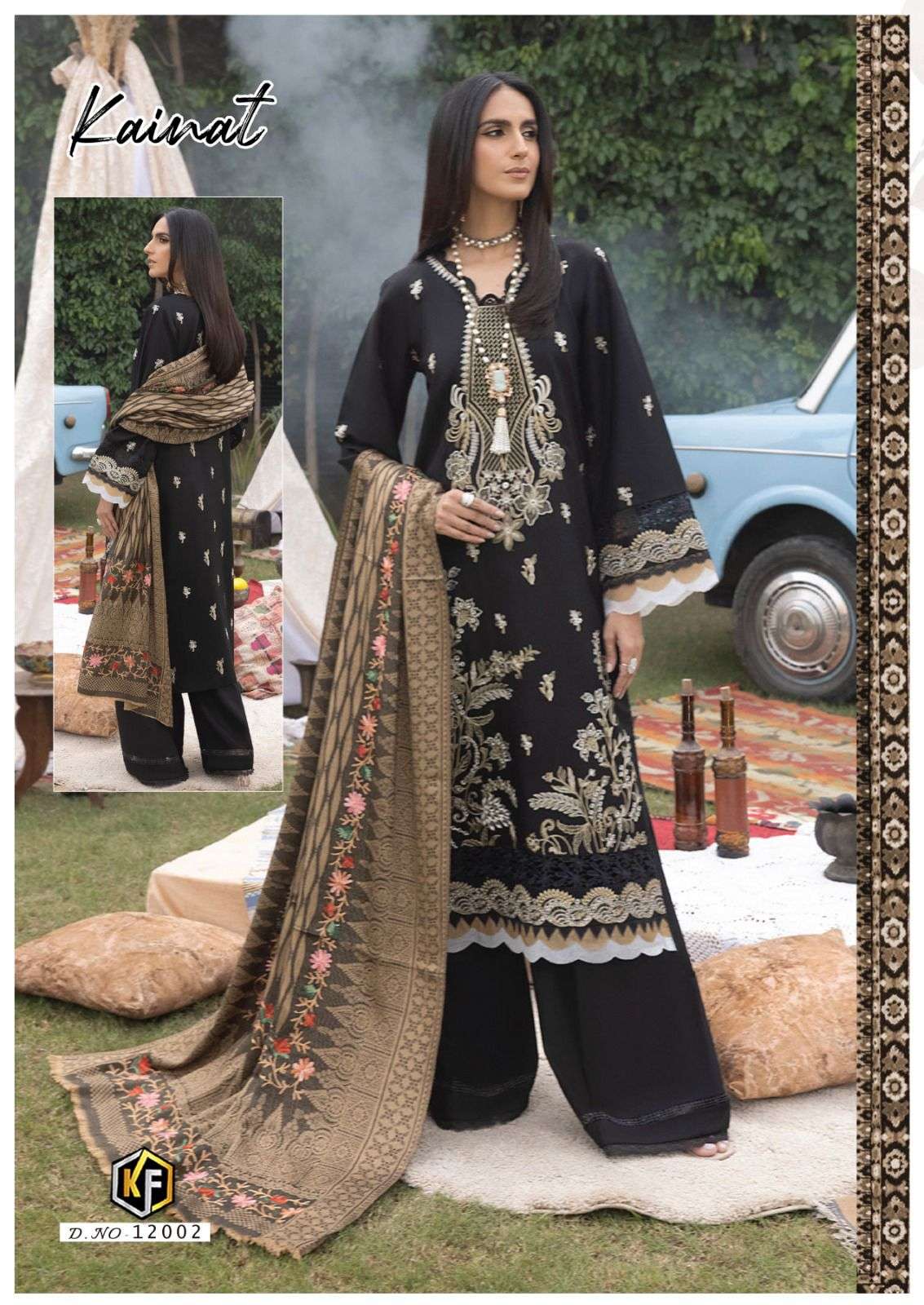KEVAL FAB KAINAT VOL 12 LAWN COTTON DIGITAL PRINT SUIT