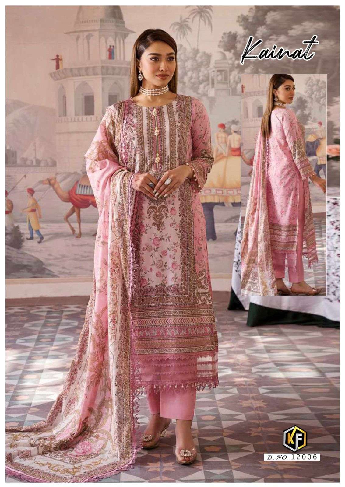 KEVAL FAB KAINAT VOL 12 LAWN COTTON DIGITAL PRINT SUIT