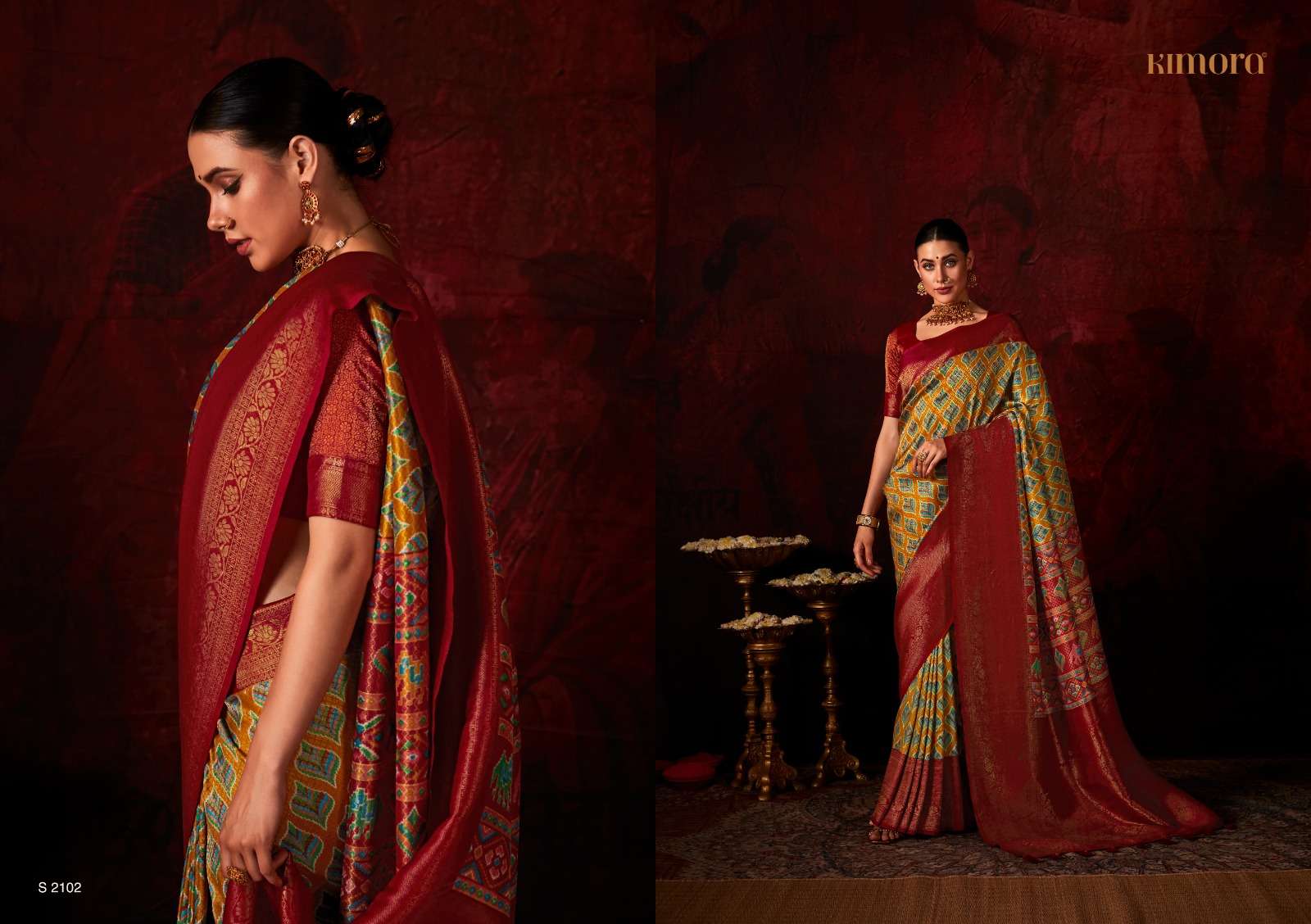 KIMORA LAKSHMI SILK DIGITAL PRINT SAREE