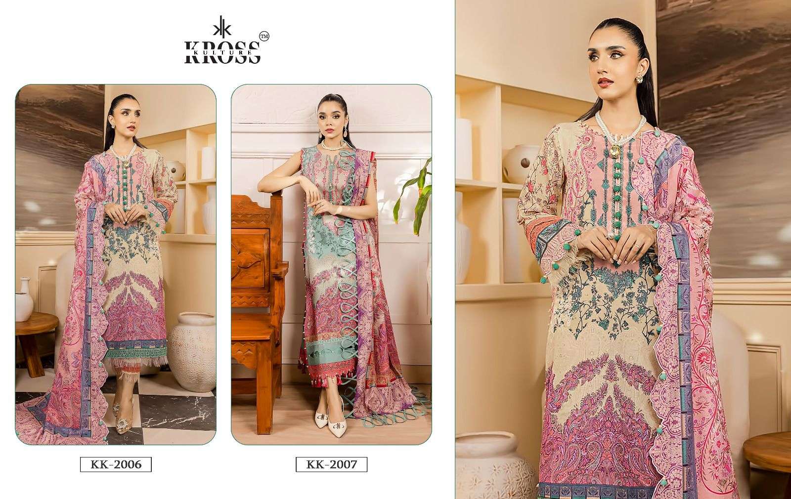 KROSS KULTURE D NO 2006 AND 2007 COTTON SALWAR KAMEEZ 