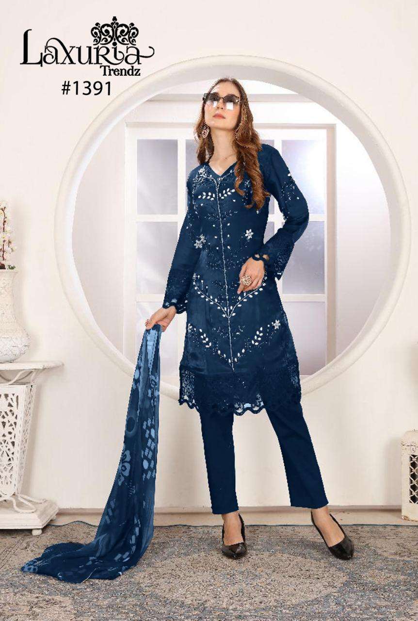 LAXURIA TRENDZ D NO 1391 SATIN DESIGNER PARTY WEAR SUIT