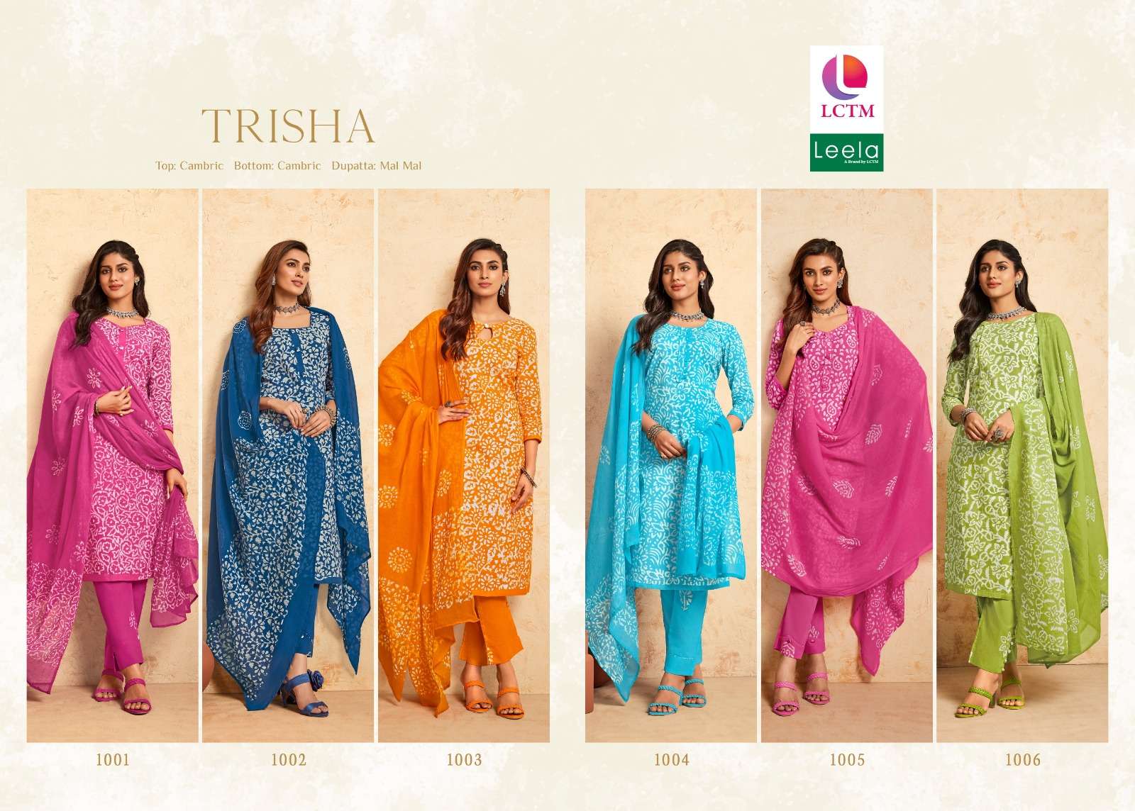 LCTM TRISHA CAMBRIC COTTON BATIK PRINT SALWAR SUIT
