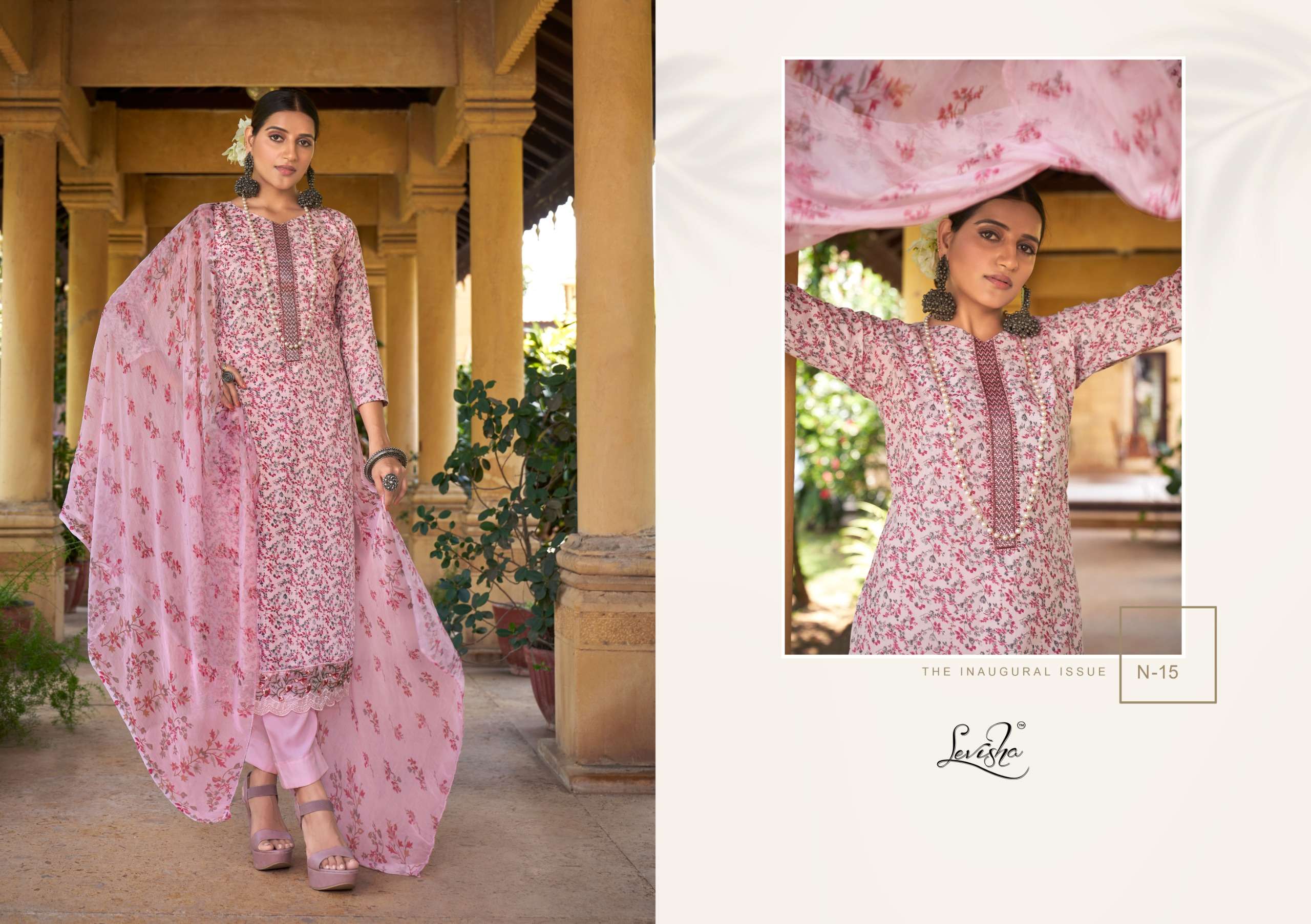 LEVISHA NAYASHA COTTON PRINT WITH SELF EMBROIDERY WORK SUIT
