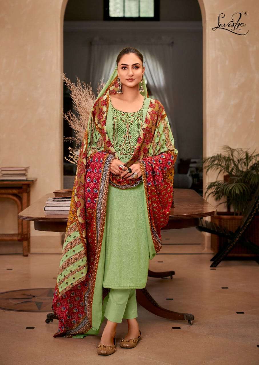 LEVISHA PANIHARI JAM COTTON FANCY EMBROIDERY WORK SUIT