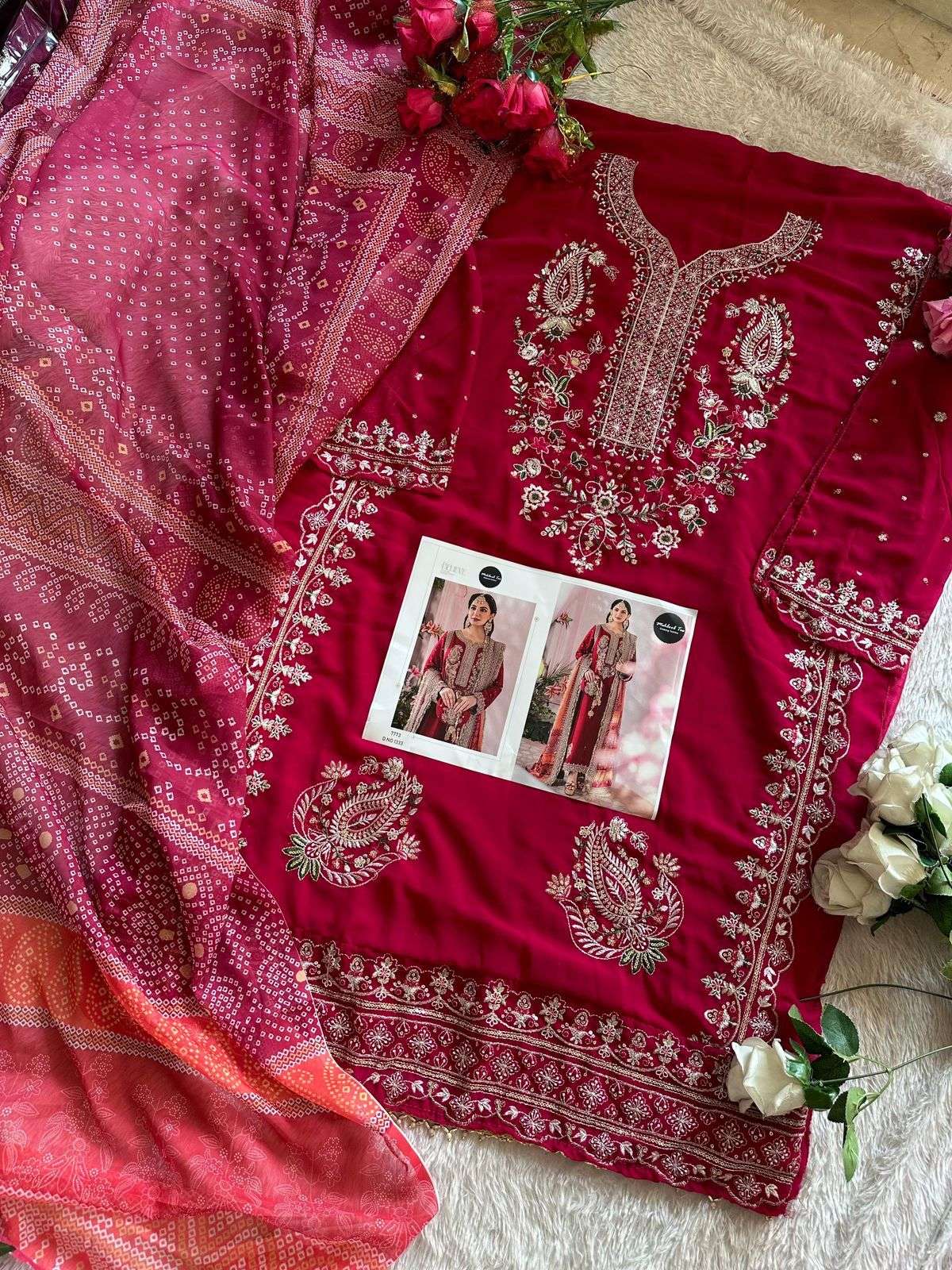 MEHBOOB TEX D NO 1333 GEORGETTE FANCY EMBROIDERY SUIT