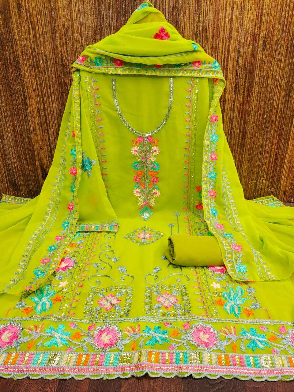 MF D NO 50079 GEORGETTE FANCY WORK SALWAR SUIT