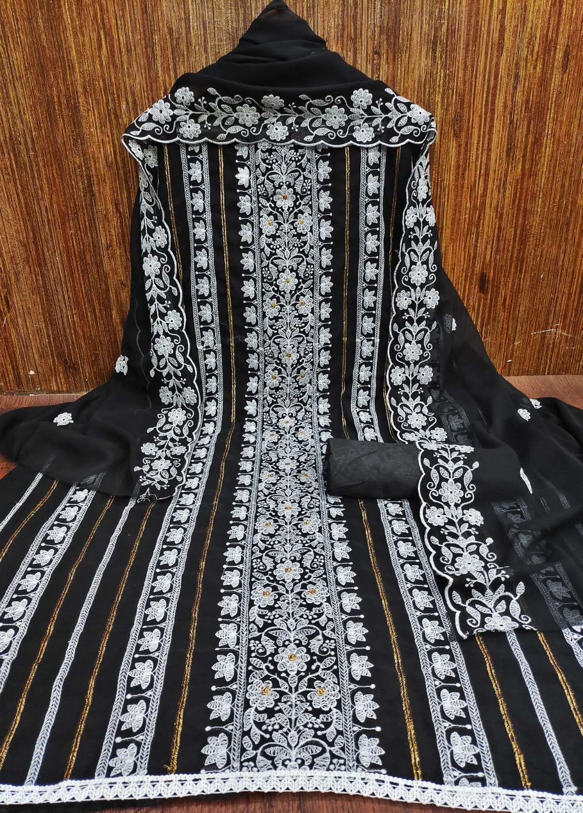 MF D NO 7030 GEORGETTE FANCY WORK SALWAR SUIT