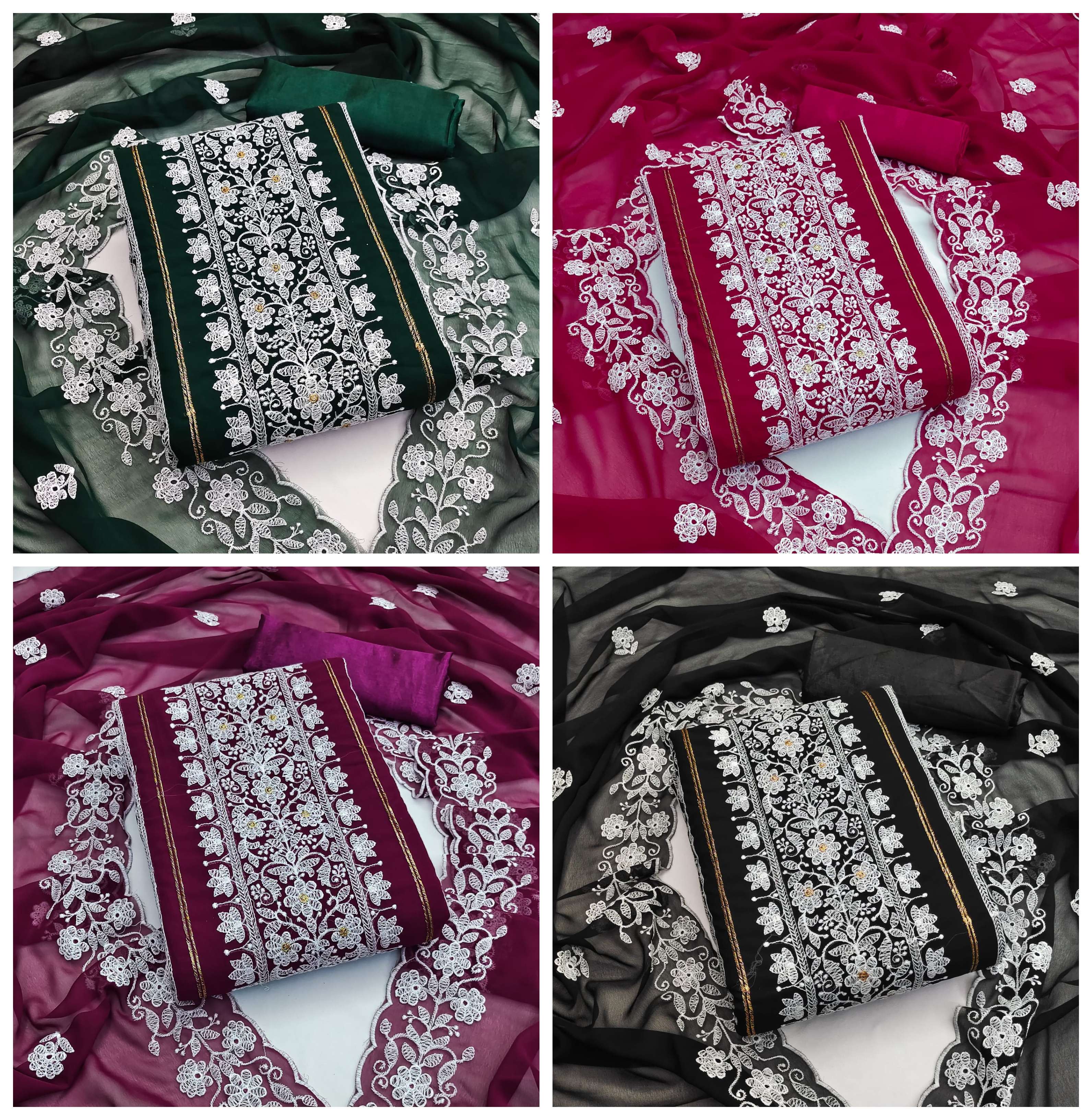 MF D NO 7030 GEORGETTE FANCY WORK SALWAR SUIT
