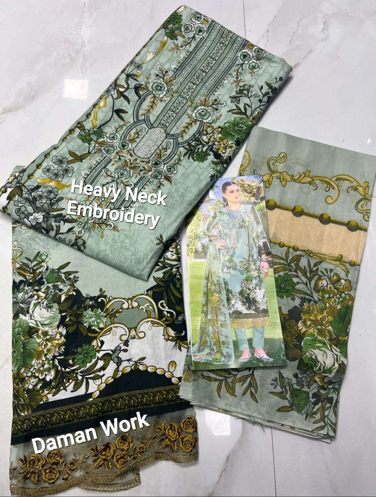 MF EMBROIDERED WORK COLLECTION LAWN COTTON SUIT