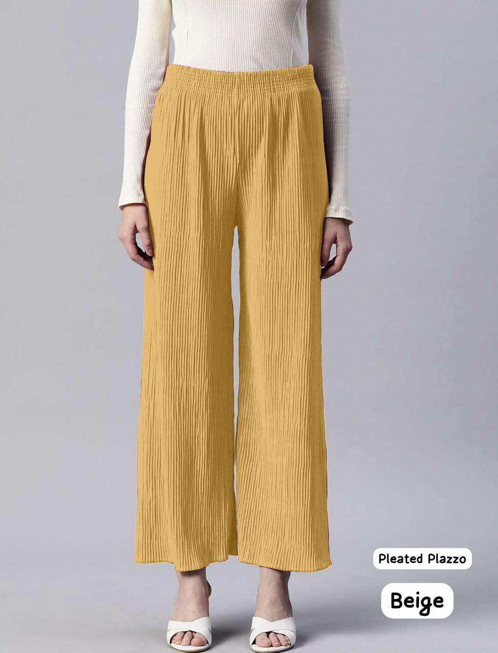 MF PLEATED PALAZZO LADIES BOTTOM WEAR COLLECTION 