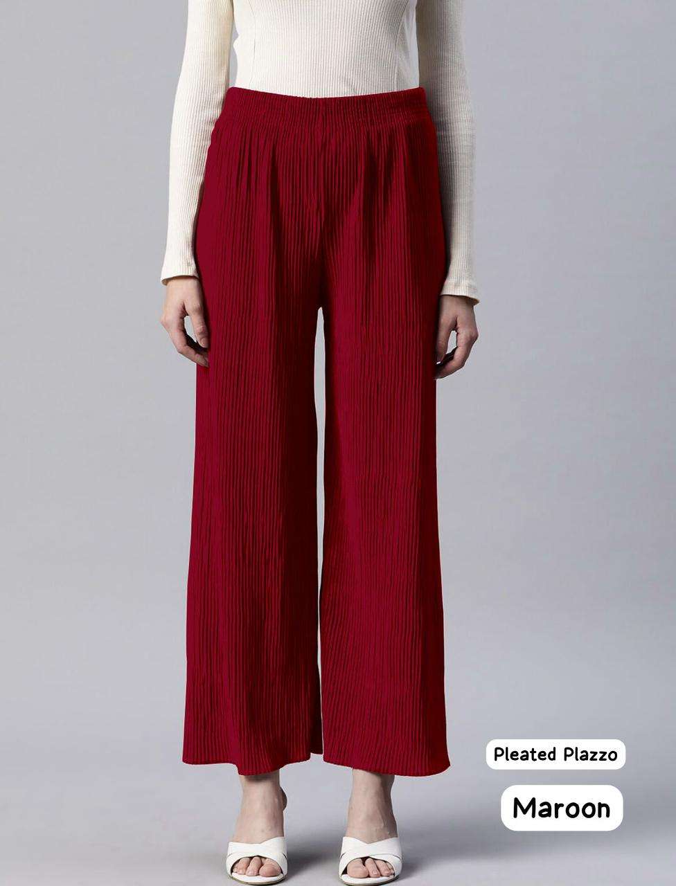 MF PLEATED PALAZZO LADIES BOTTOM WEAR COLLECTION 