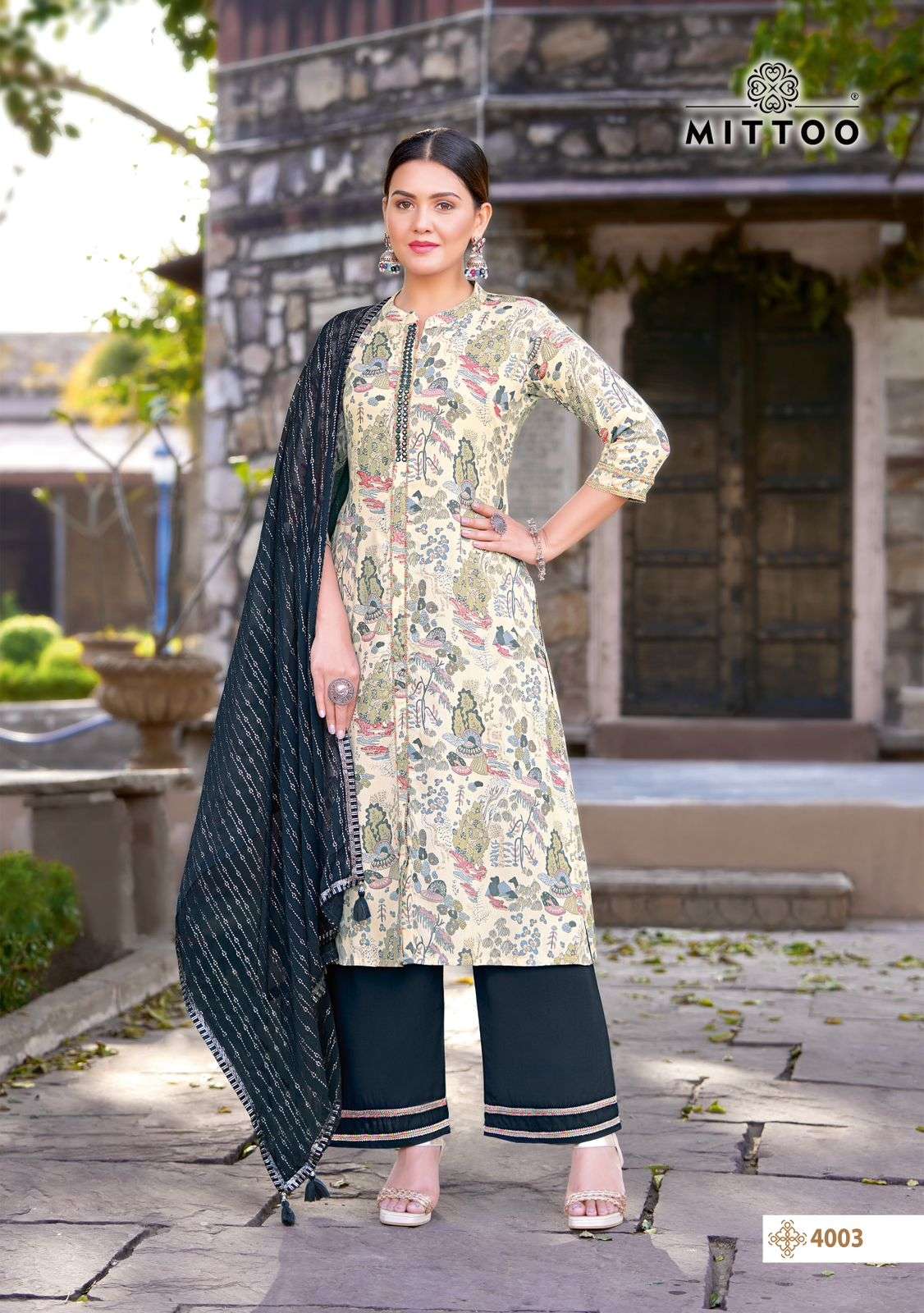 MITTOO KESHA RAYON PRINT FANCY KURTI COMBO SET 