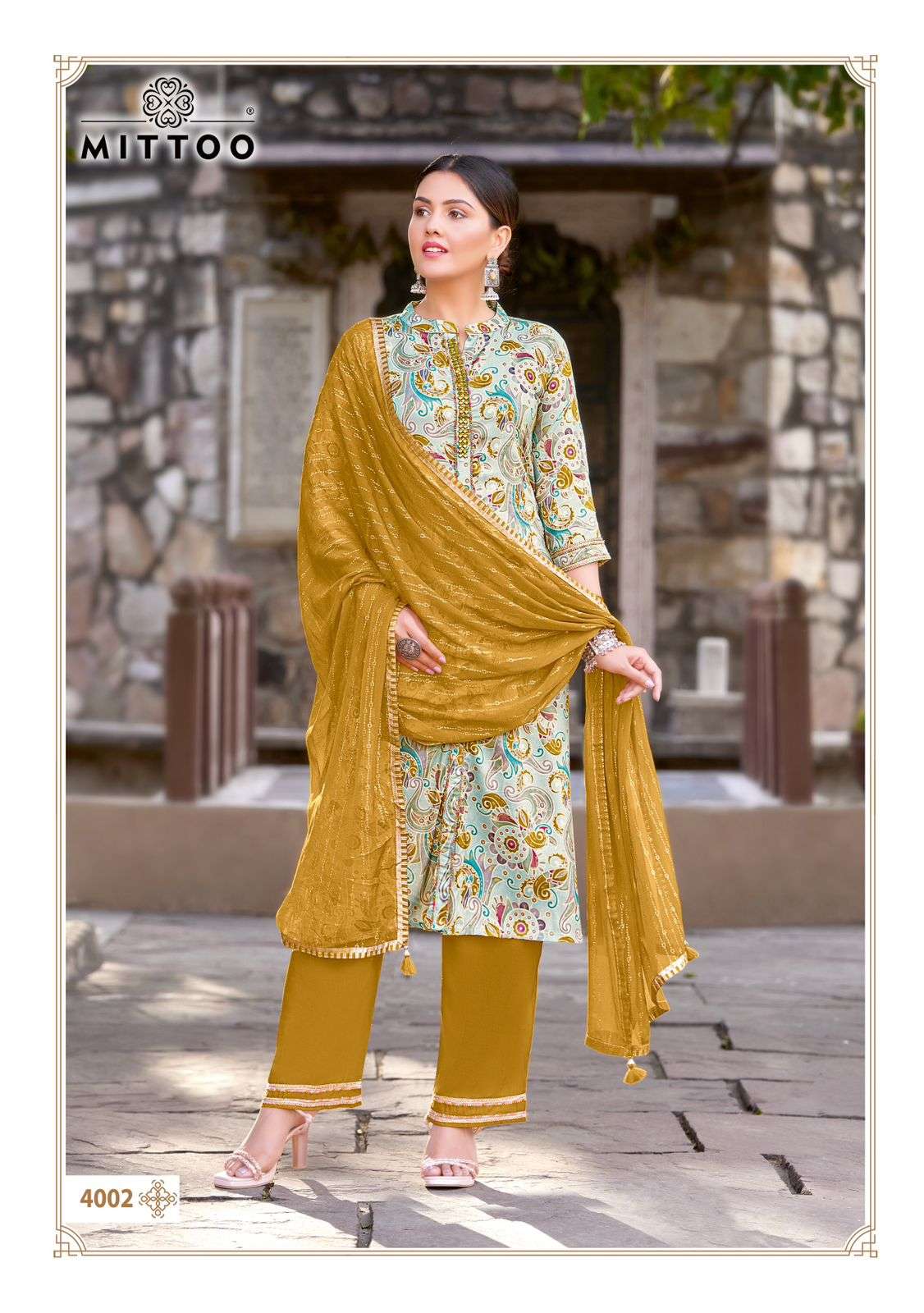 MITTOO KESHA RAYON PRINT FANCY KURTI COMBO SET 
